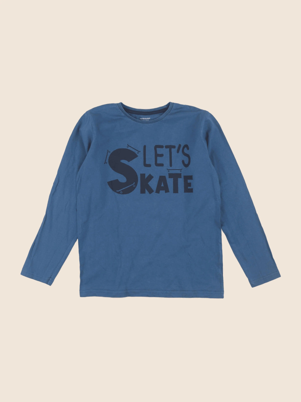 Vertbaudet - tee-shirt bleu - 12 ans