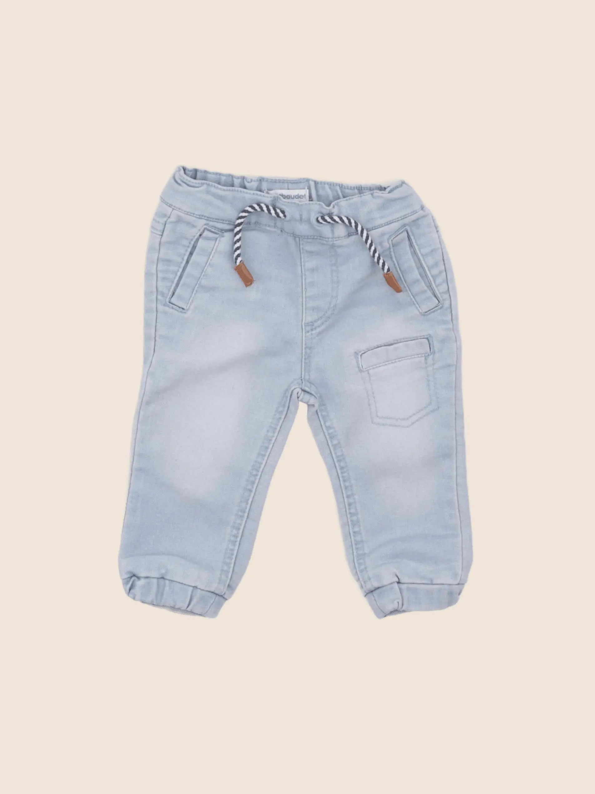Vertbaudet - pantalon bleu - 9 mois