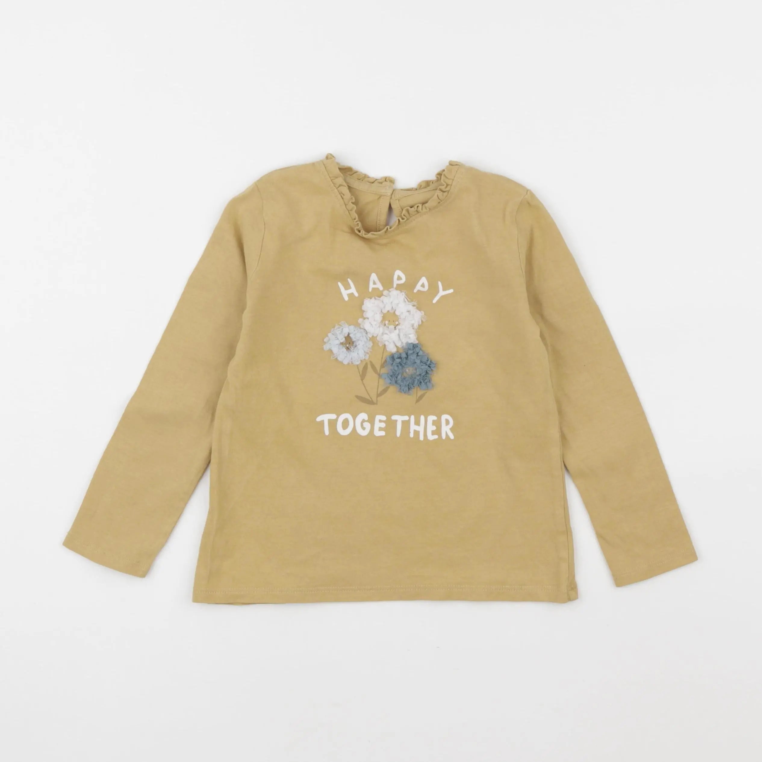 Vertbaudet - tee-shirt jaune - 4 ans