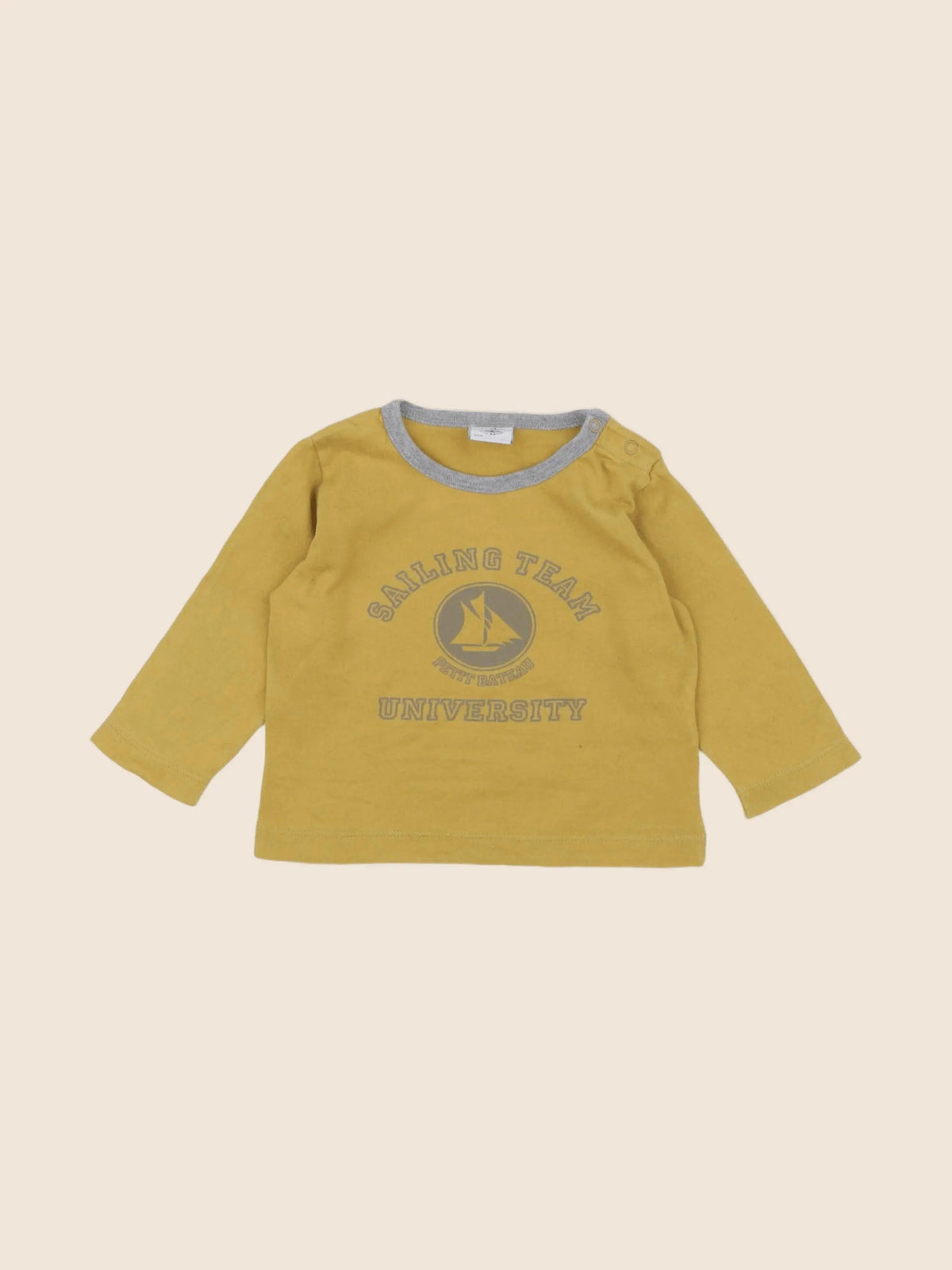 Petit Bateau - tee-shirt jaune - 6 mois