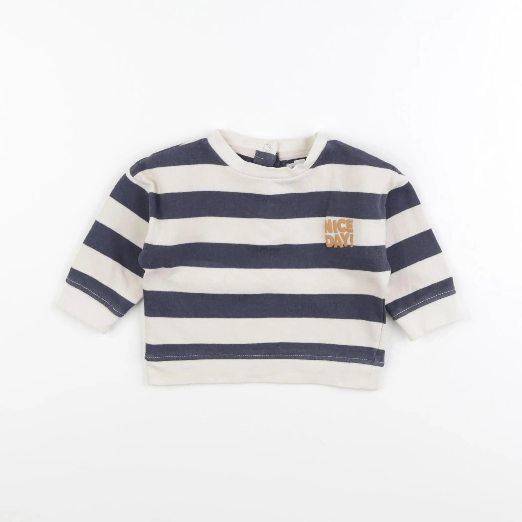 Vertbaudet - sweat bleu - 6 mois