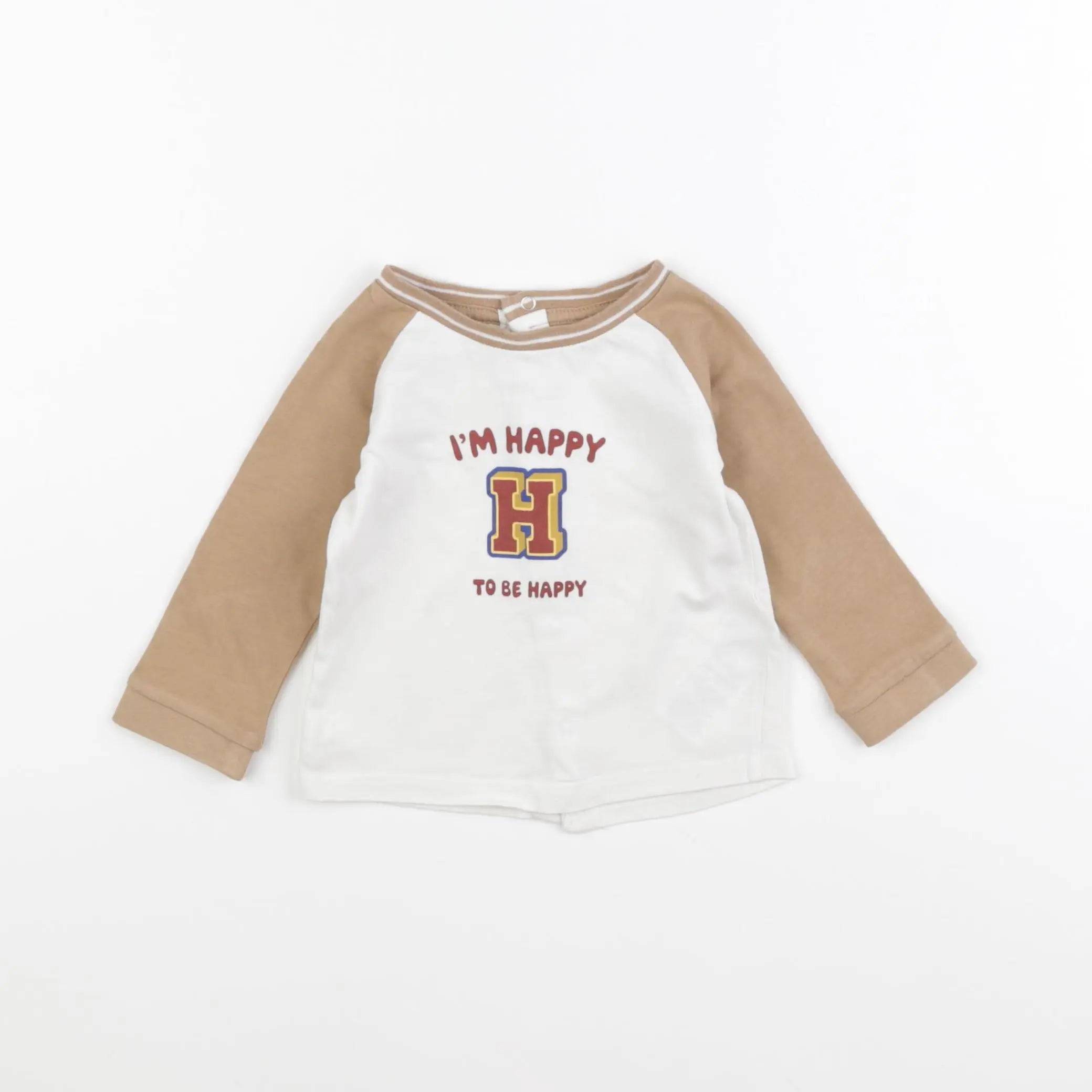 Vertbaudet - tee-shirt marron - 6 mois