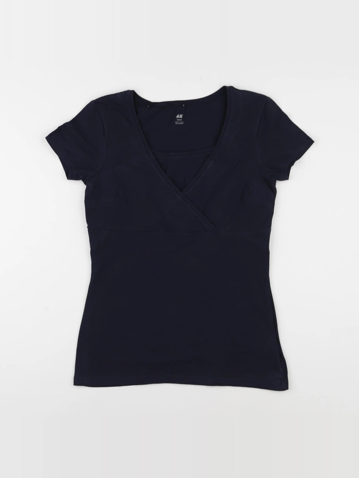 H&M - tee-shirt grossesse bleu - s
