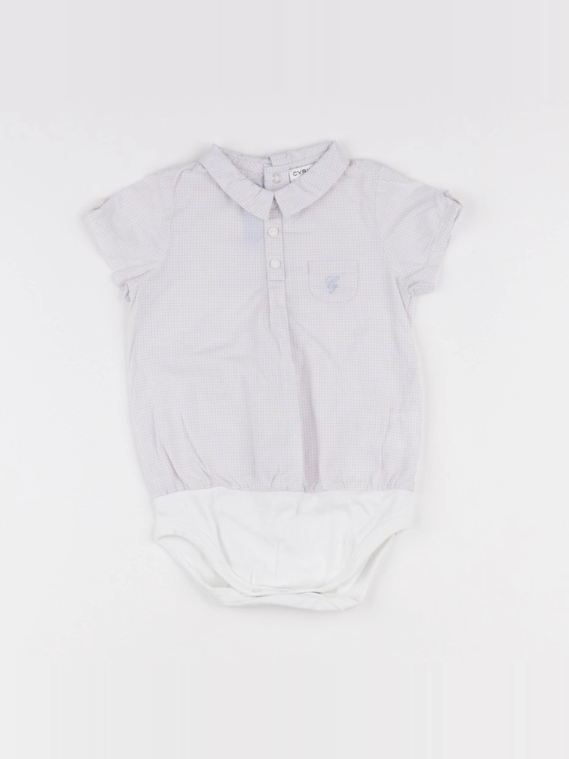 Cyrillus - body tee-shirt bleu - 6 mois