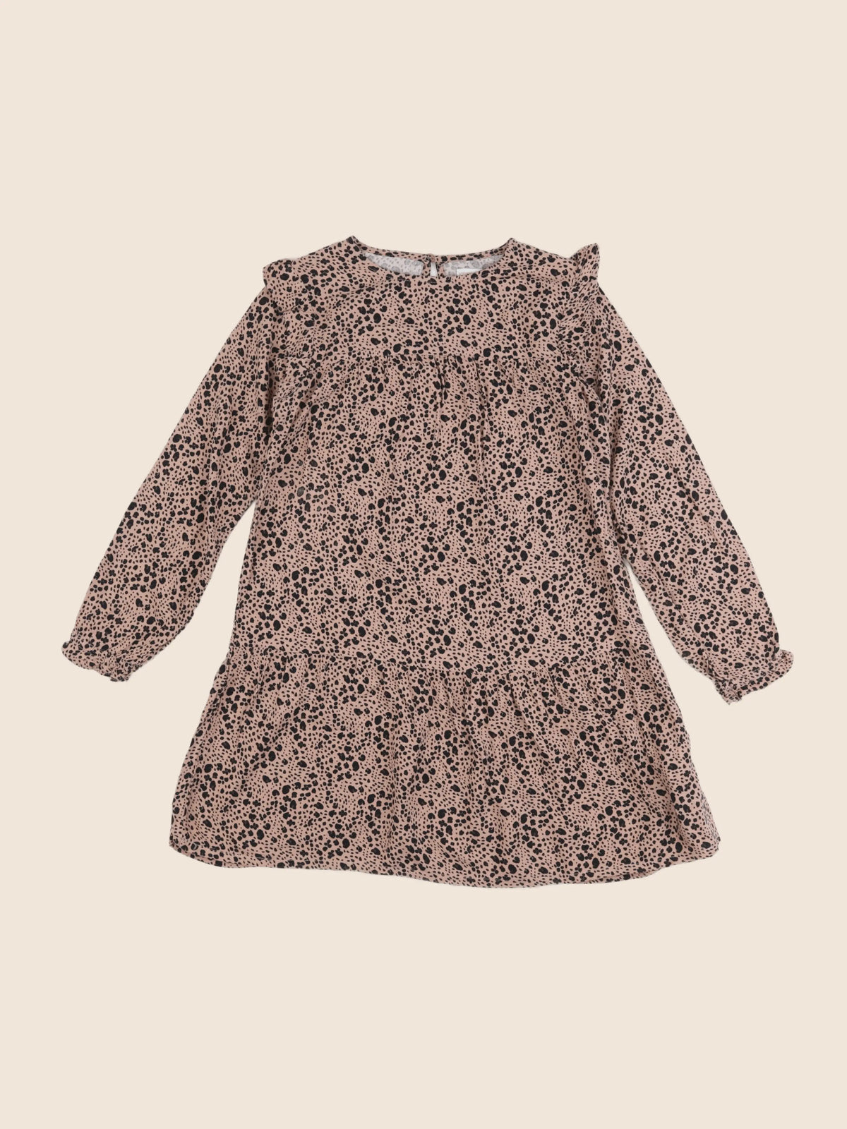 Vertbaudet - robe marron, noir - 9 ans