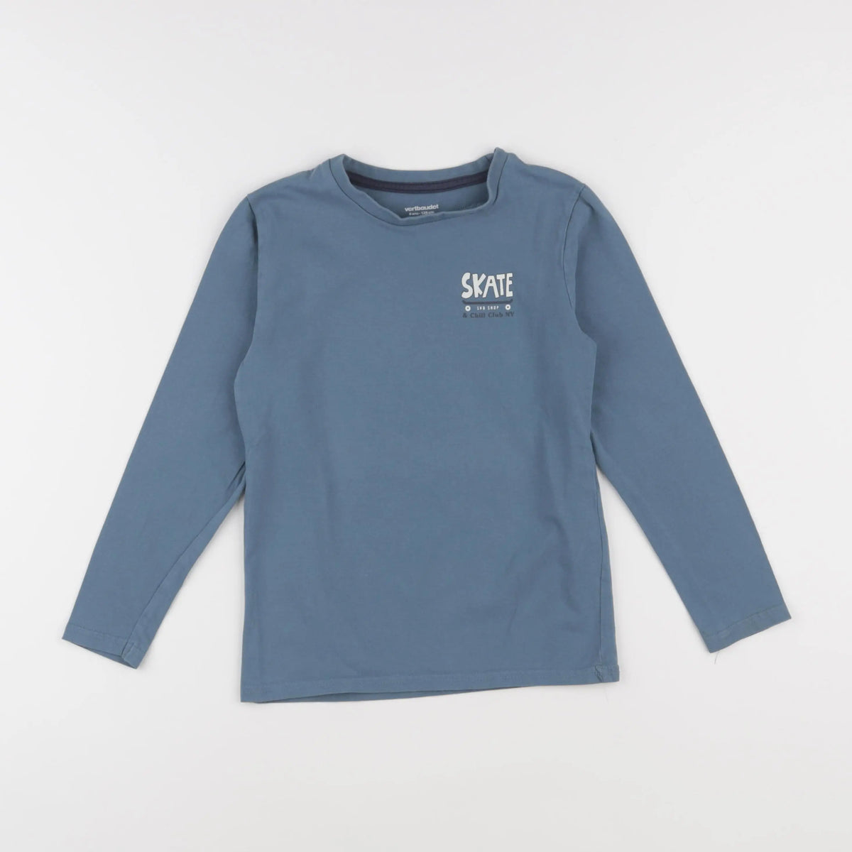 Vertbaudet - tee-shirt bleu - 8 ans