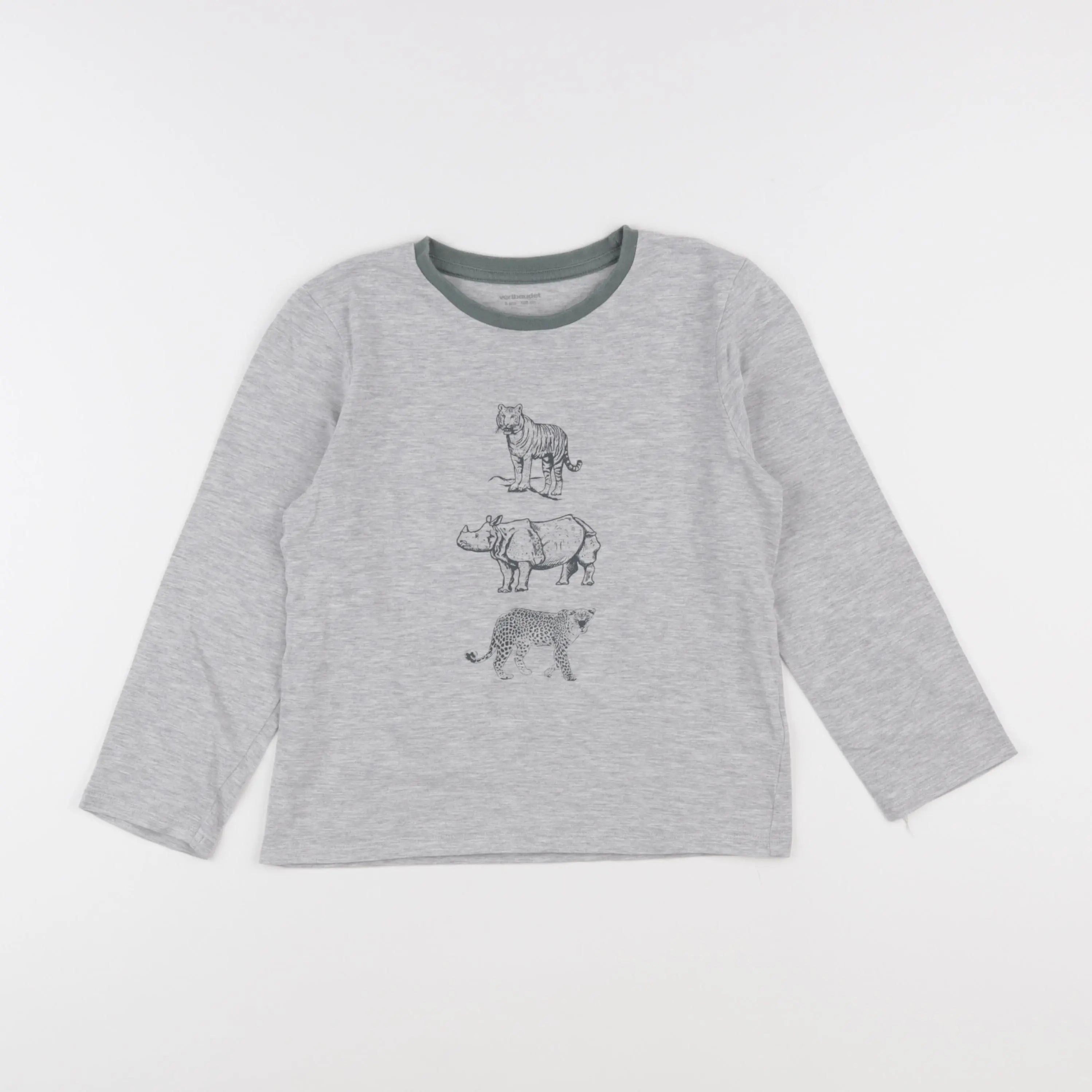 Vertbaudet - tee-shirt gris - 8 ans