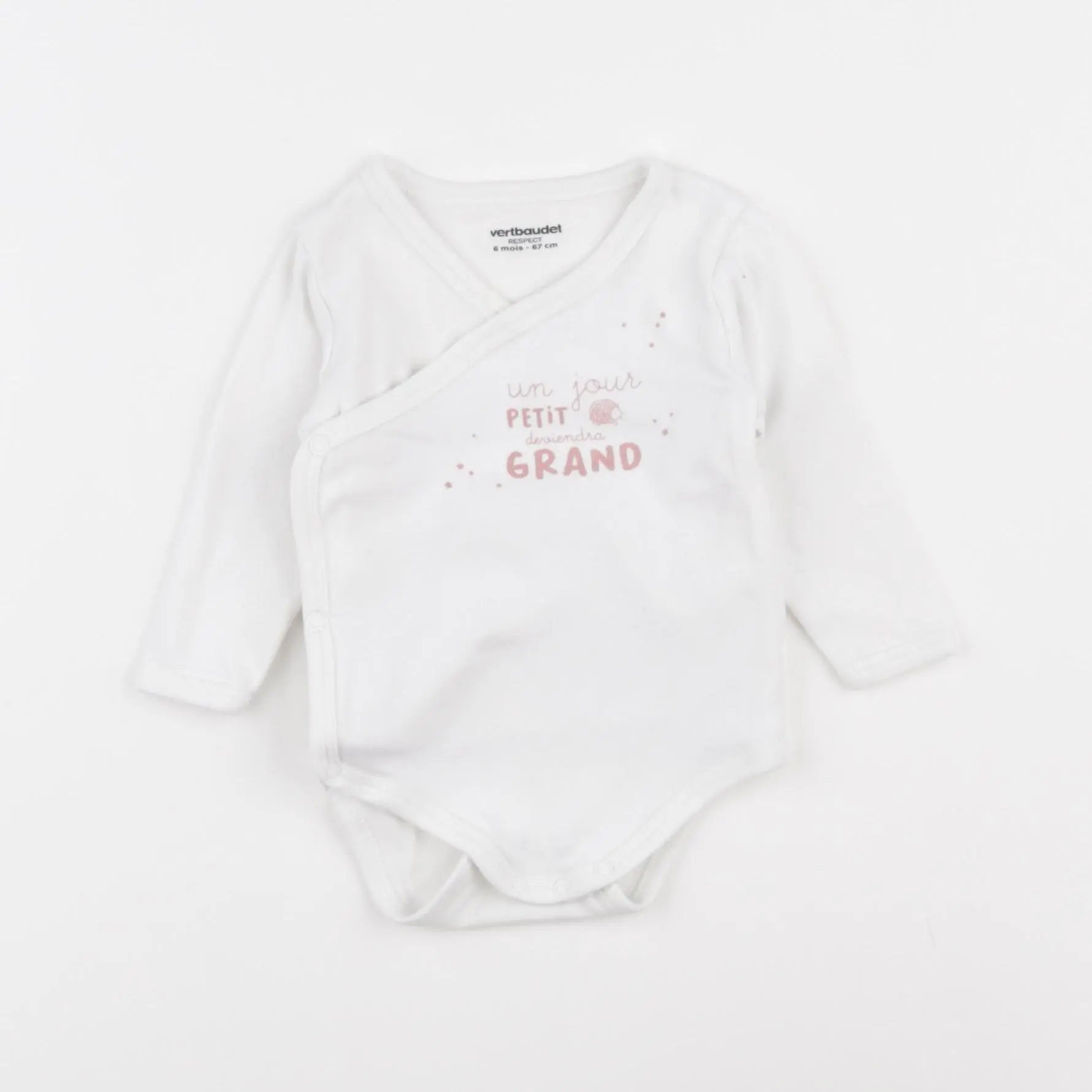 Vertbaudet - body blanc - 6 mois