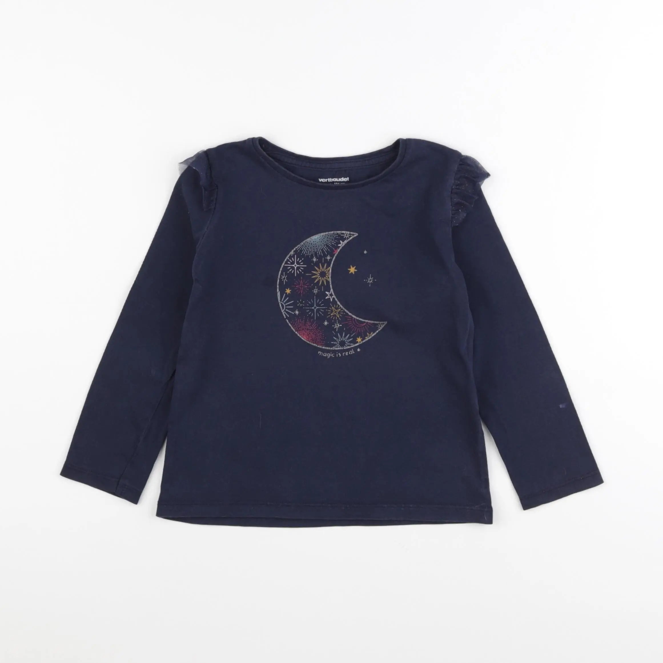 Vertbaudet - tee-shirt bleu - 4 ans