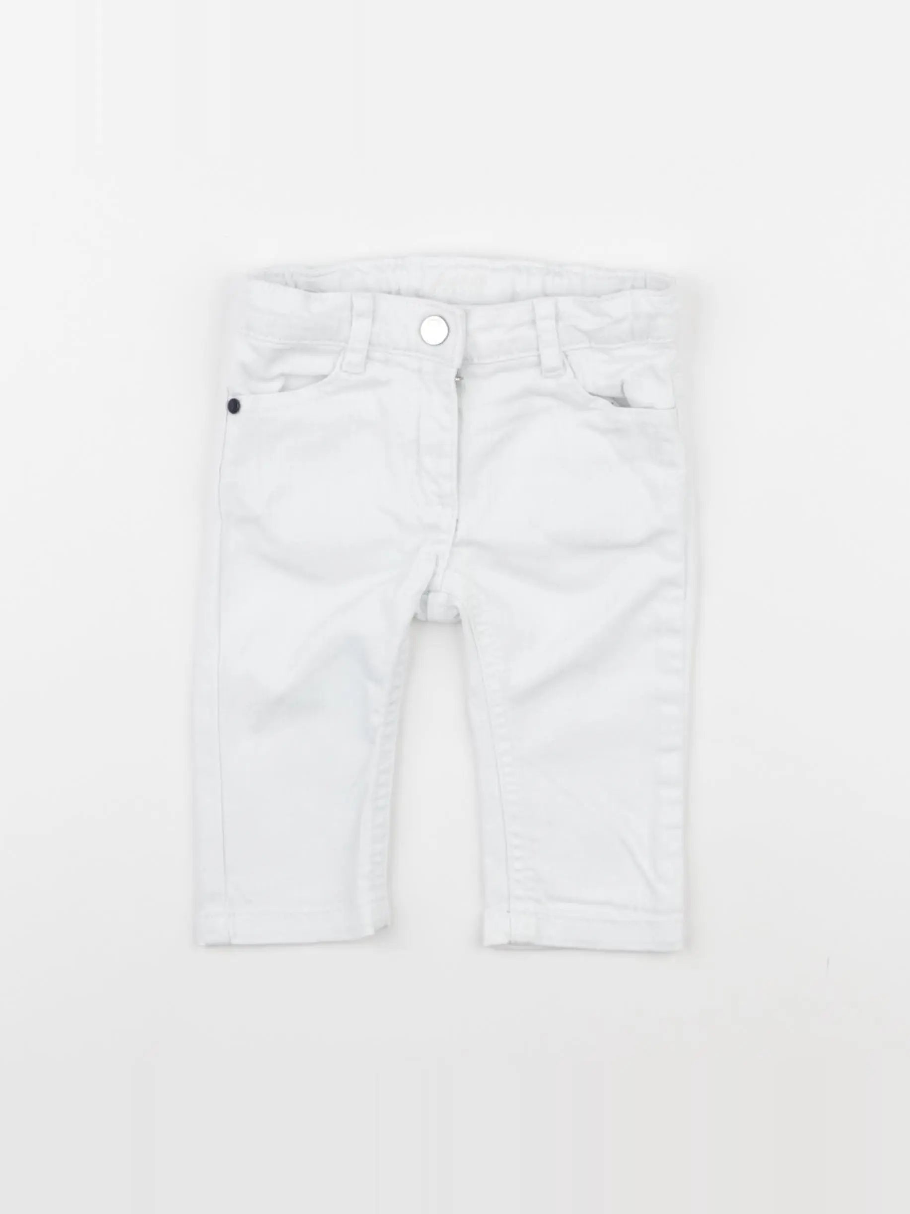 Jacadi - jean blanc - 6 mois