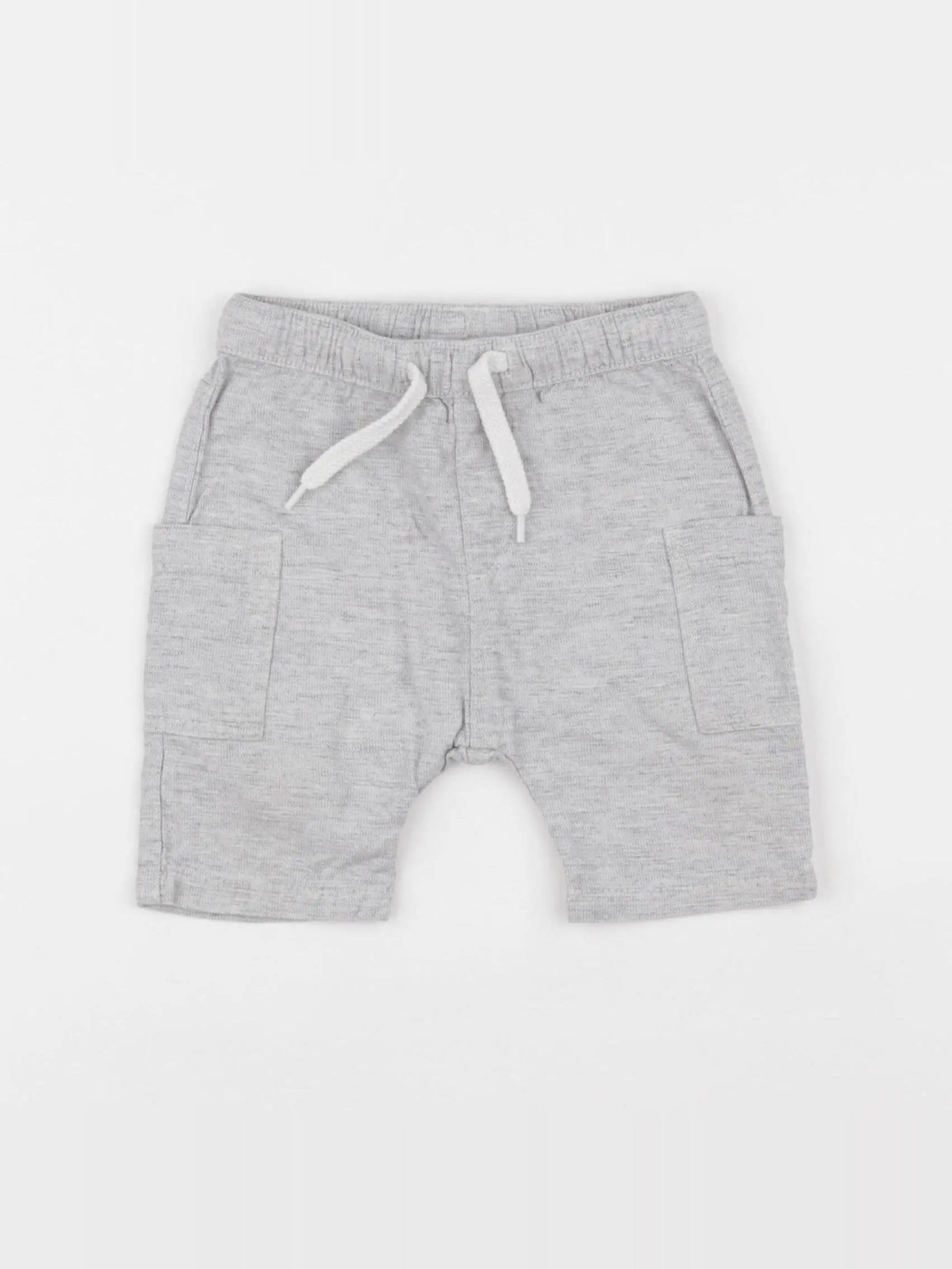 H&M - short gris - 6/9 mois
