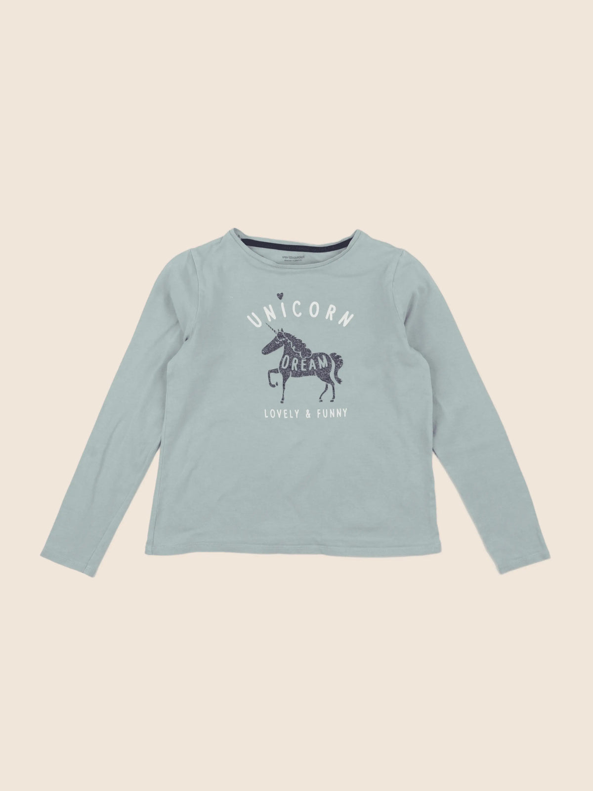 Vertbaudet - tee-shirt bleu - 8 ans