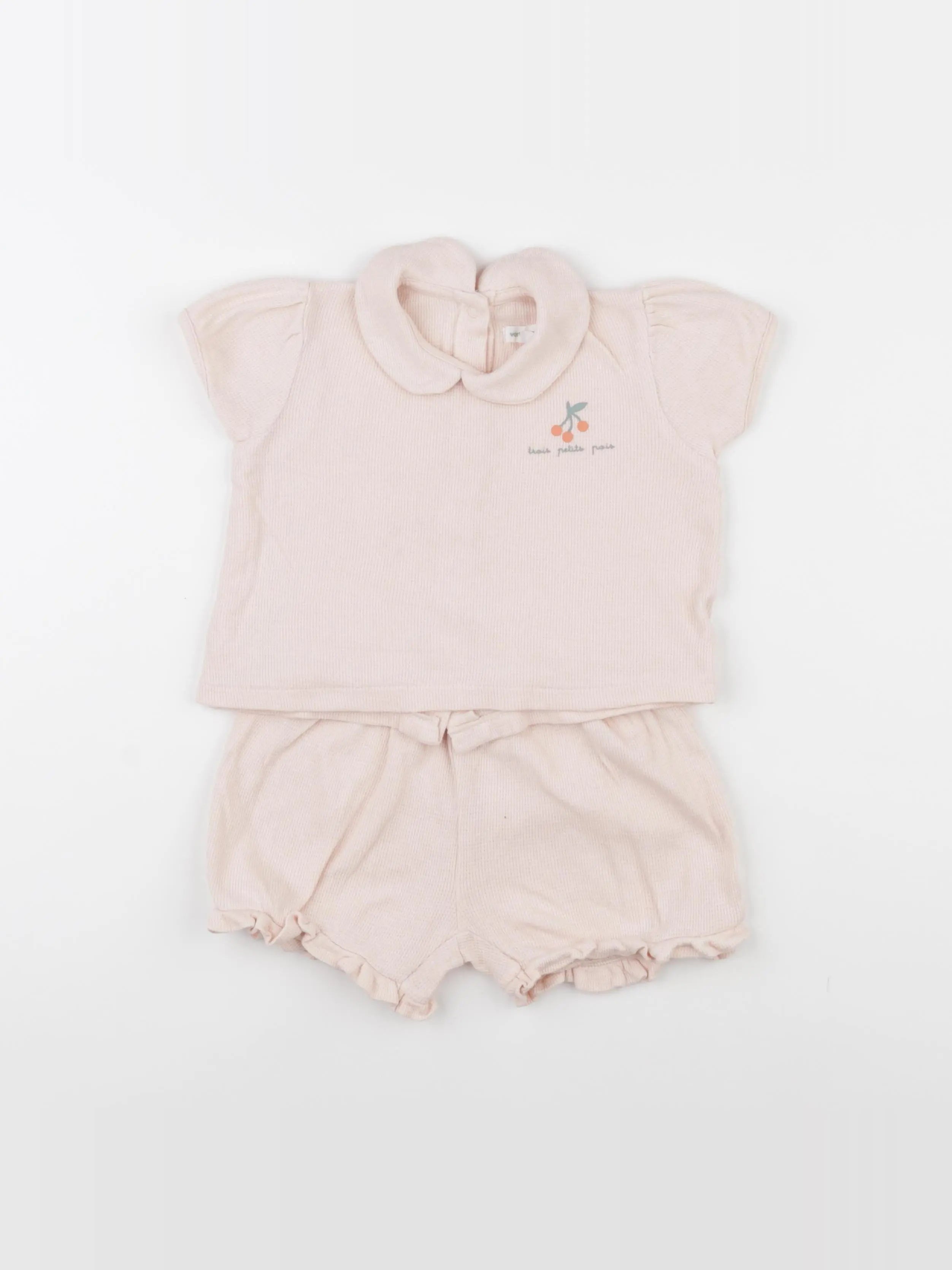 Vertbaudet - ensemble rose - 24 mois