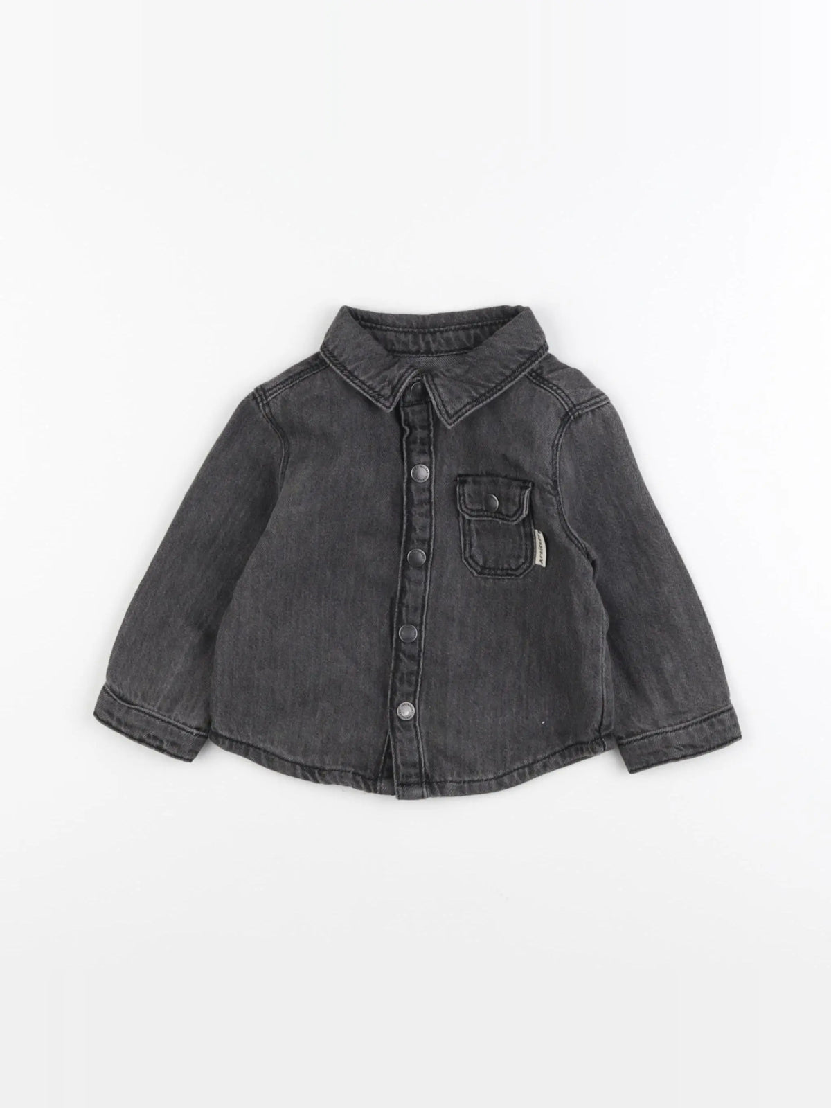 Vertbaudet - chemise noir - 9 mois