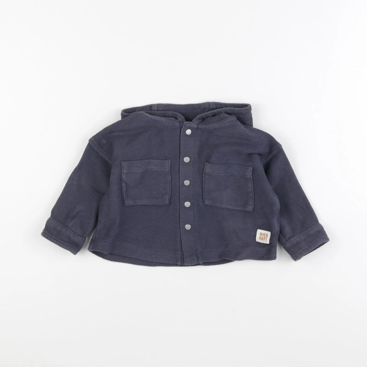 Vertbaudet - chemise gris - 9 mois