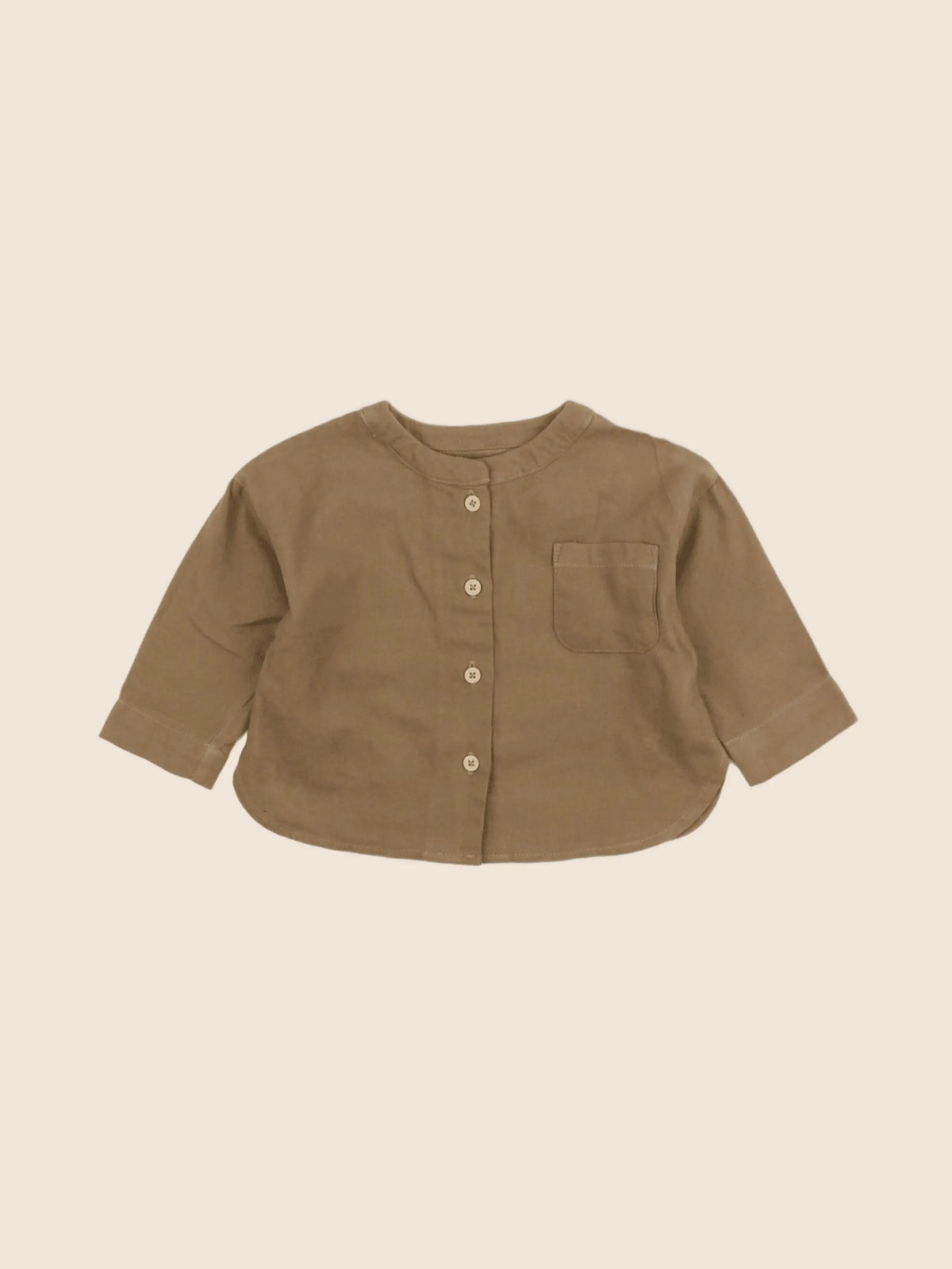 Vertbaudet - chemise marron - 6 mois