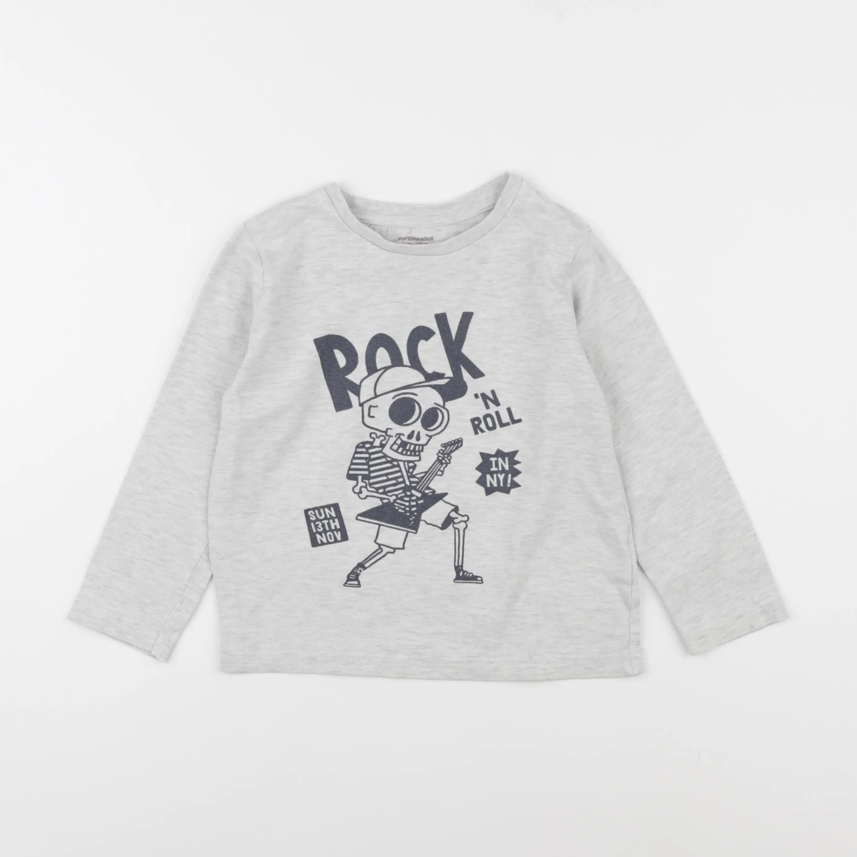 Vertbaudet - tee-shirt gris - 6 ans
