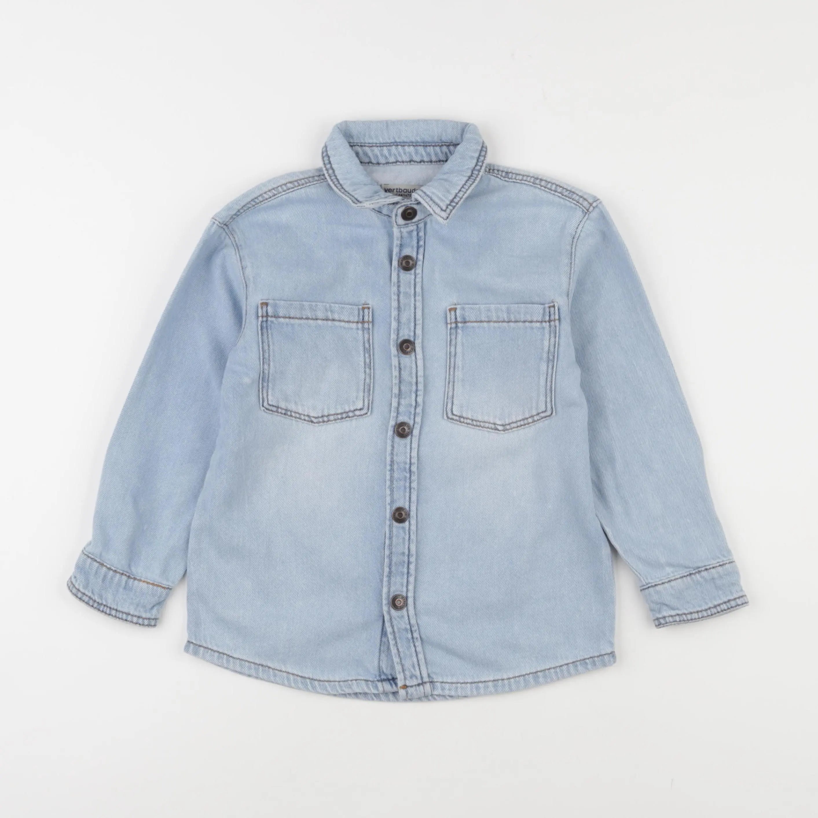 Vertbaudet - chemise bleu - 6 ans