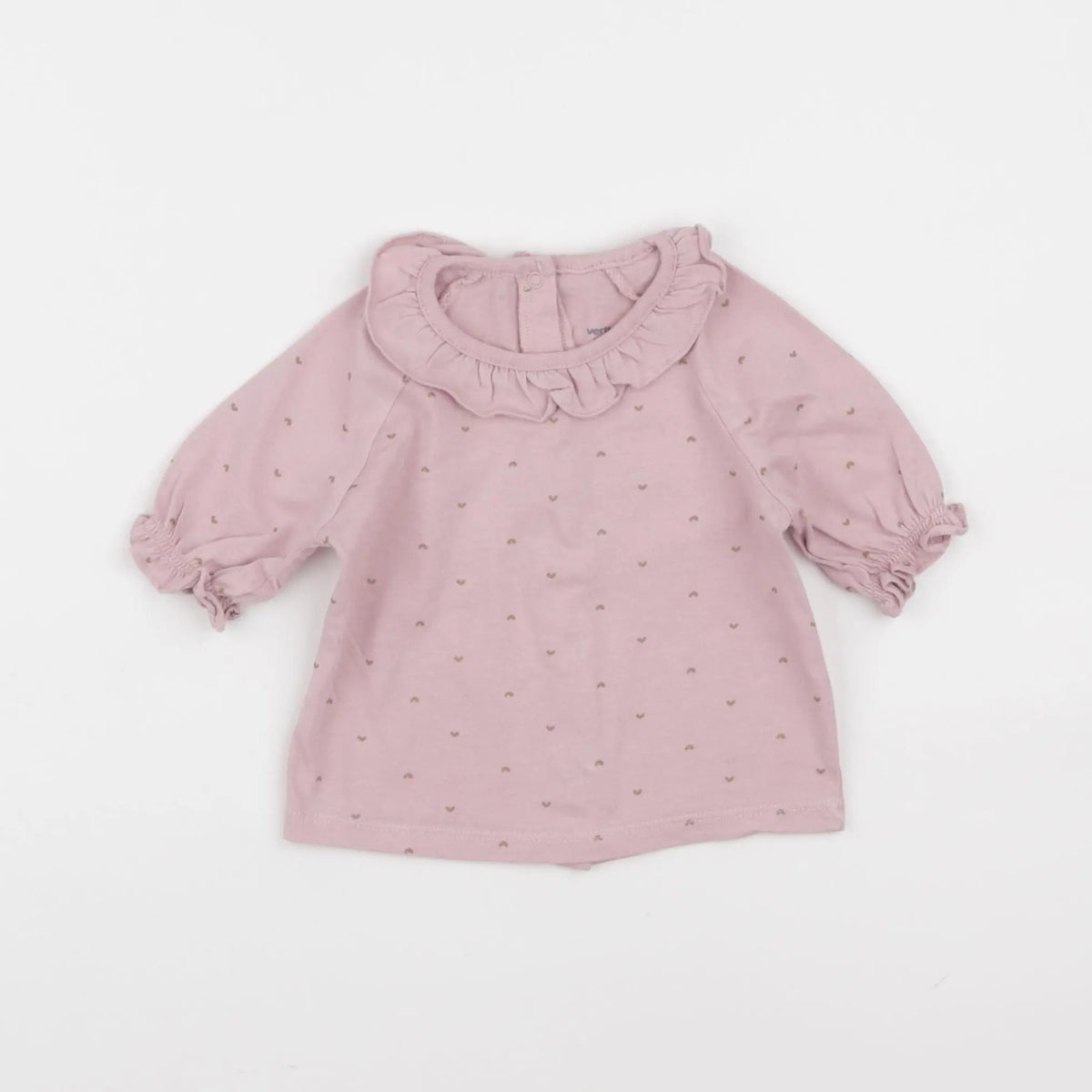Vertbaudet - tee-shirt rose, or - 9 mois