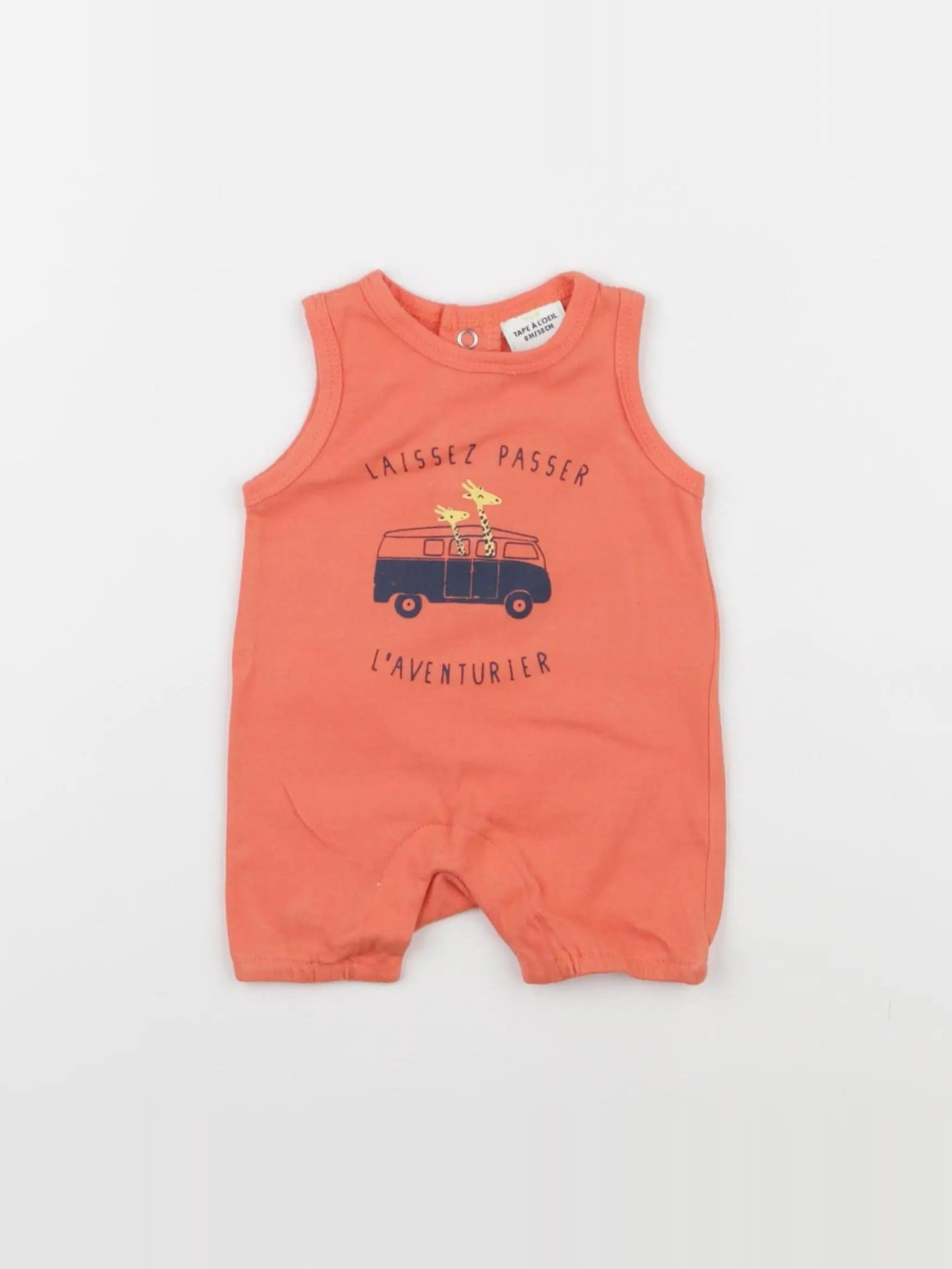 Tape à l'oeil - combinaison orange - 0 mois