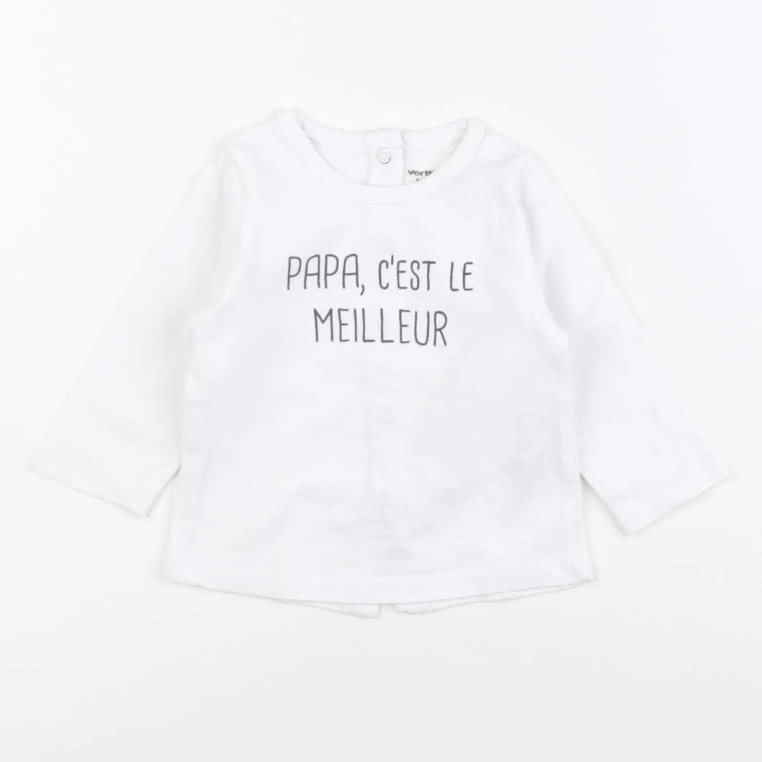 Vertbaudet - tee-shirt blanc - 3 mois