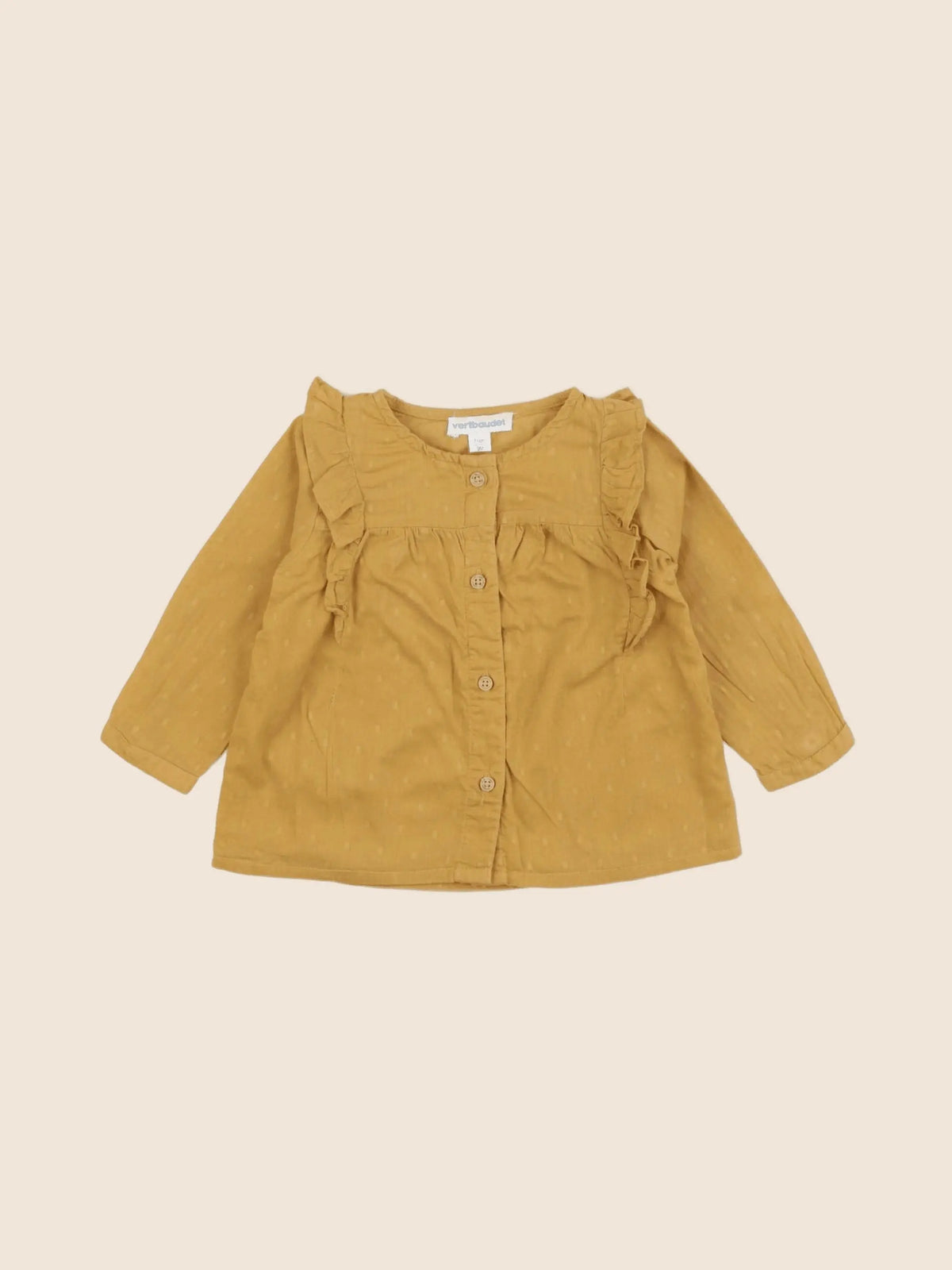 Vertbaudet - blouse jaune - 9 mois
