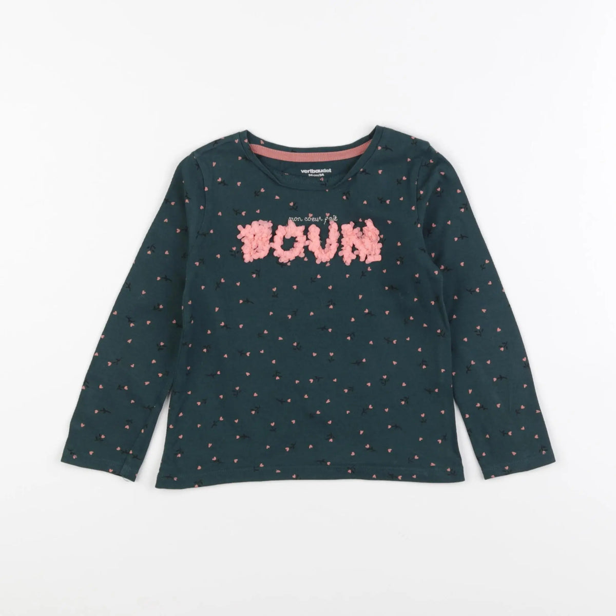 Vertbaudet - tee-shirt vert - 3 ans