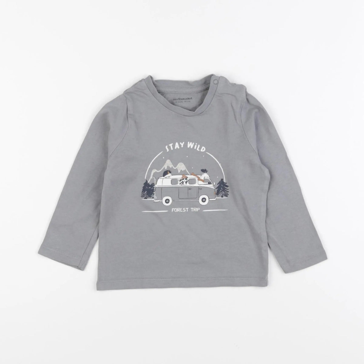 Vertbaudet - tee-shirt gris - 18 mois