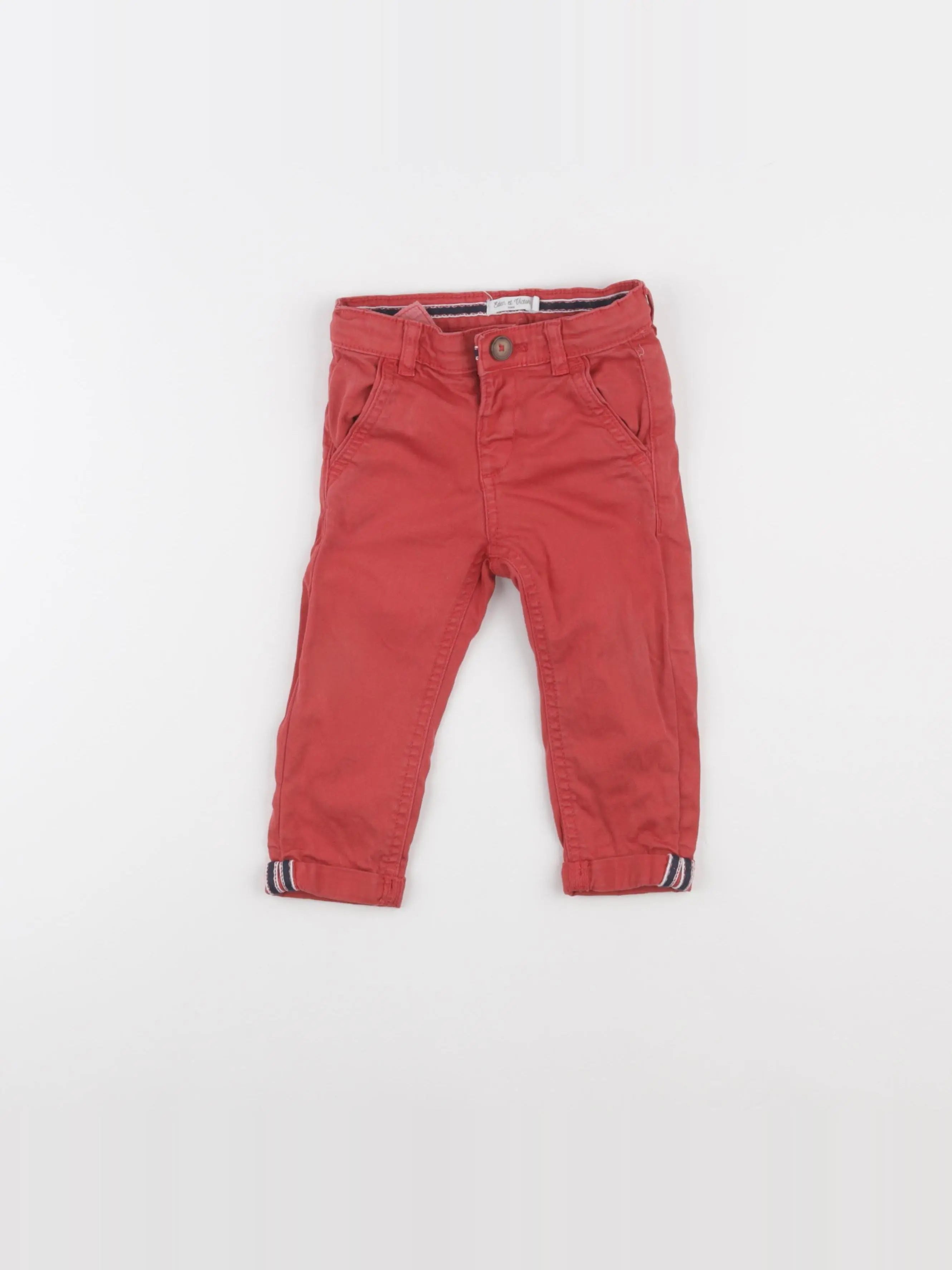 Eden & Victor - jean rouge - 18 mois