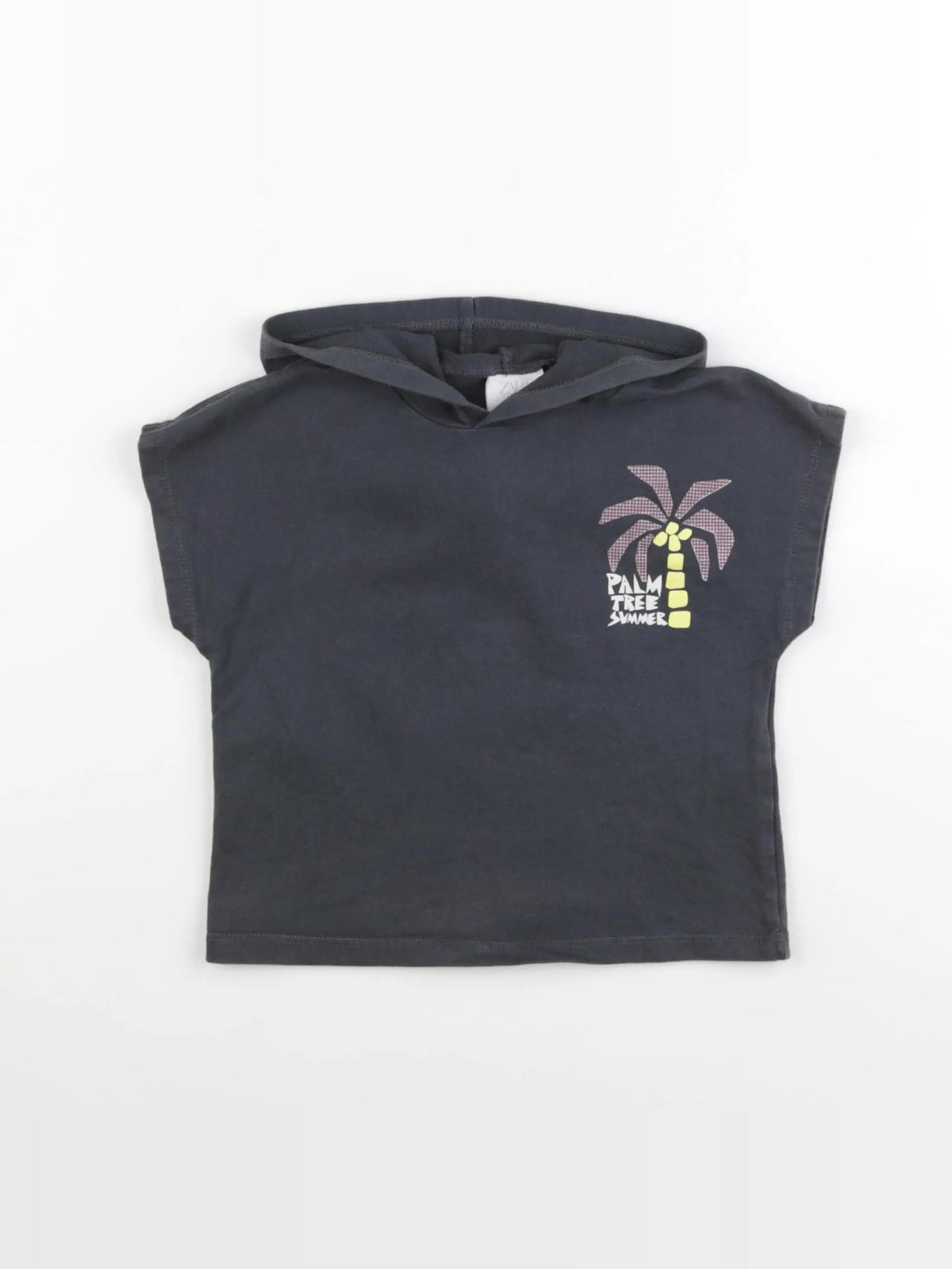 Zara - sweat imprimé au dos gris - 12/18 mois