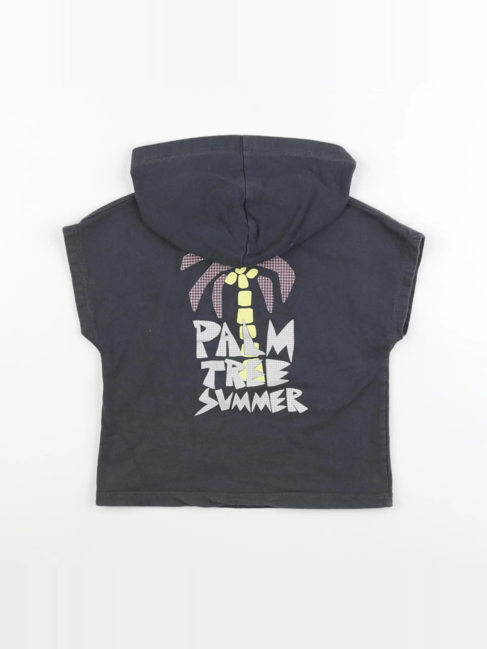 Zara - sweat imprimé au dos gris - 12/18 mois