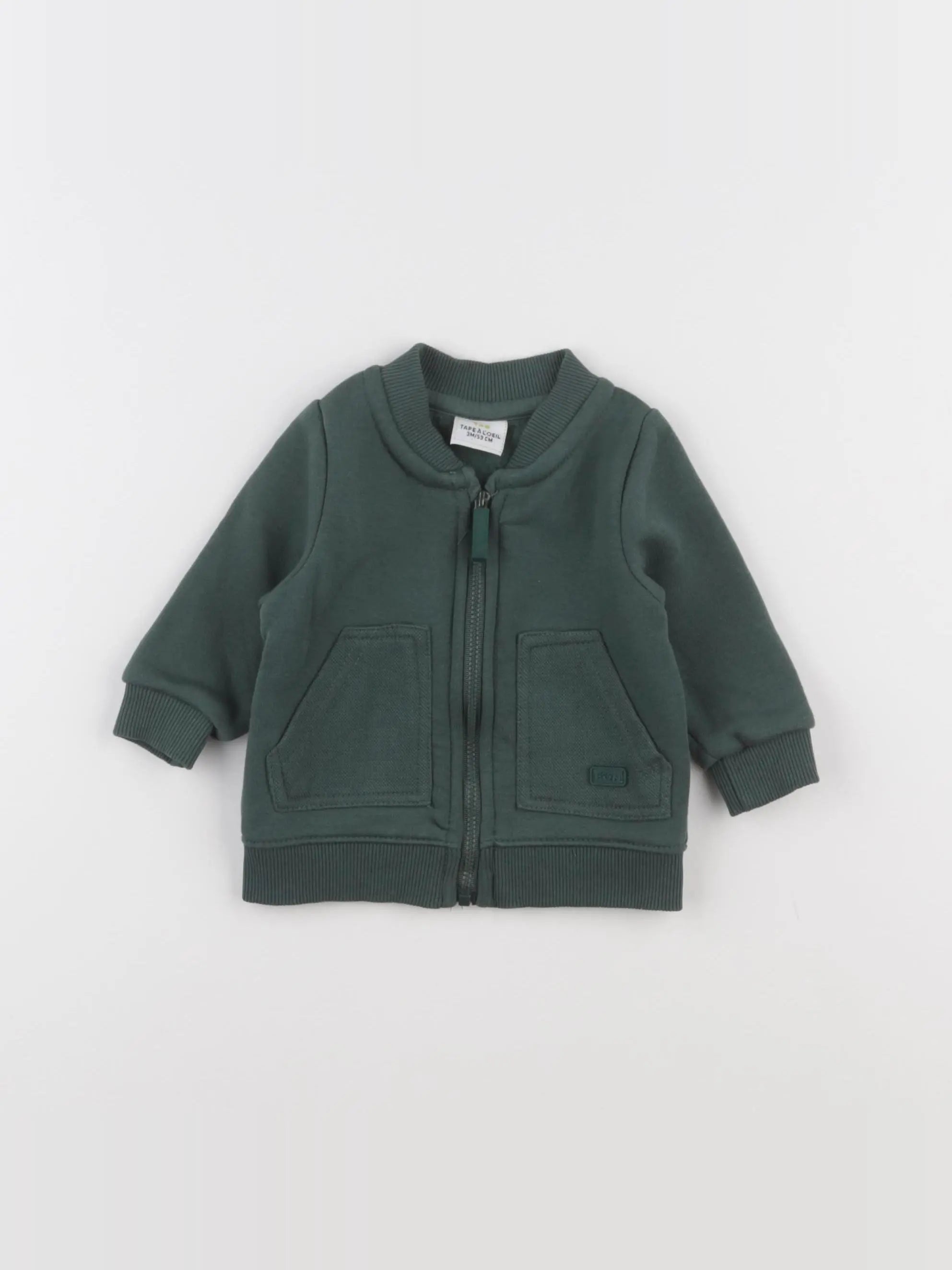 Tape à l'oeil - sweat vert - 3 mois