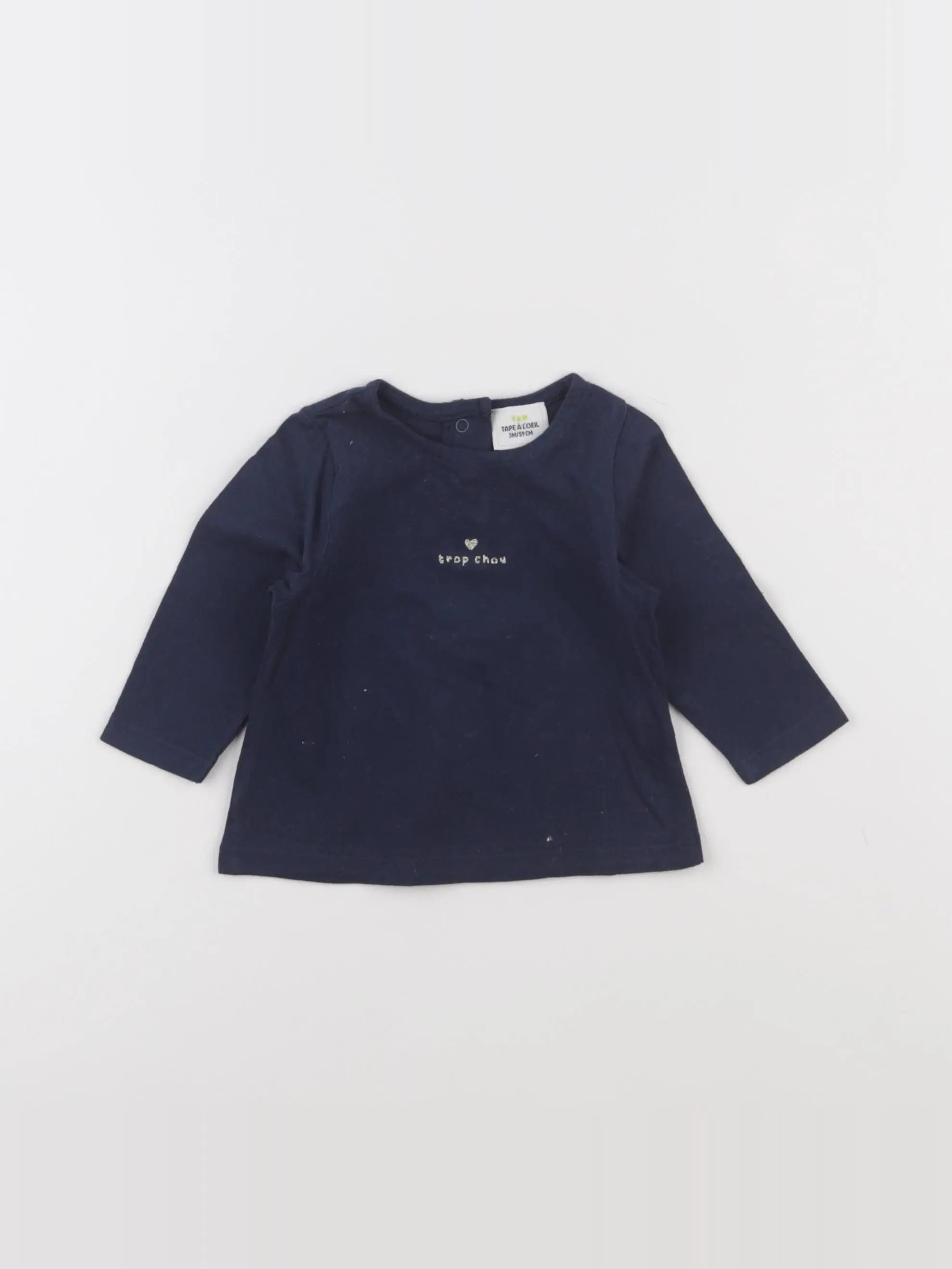 Tape à l'oeil - tee-shirt bleu, or - 3 mois