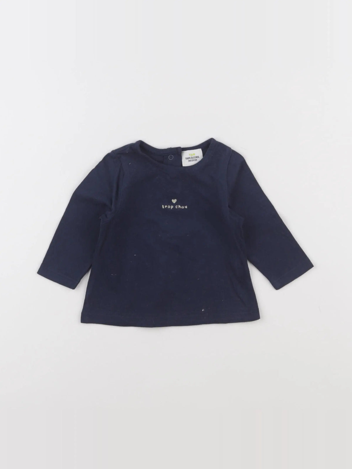 Tape à l'oeil - tee-shirt bleu, or - 3 mois