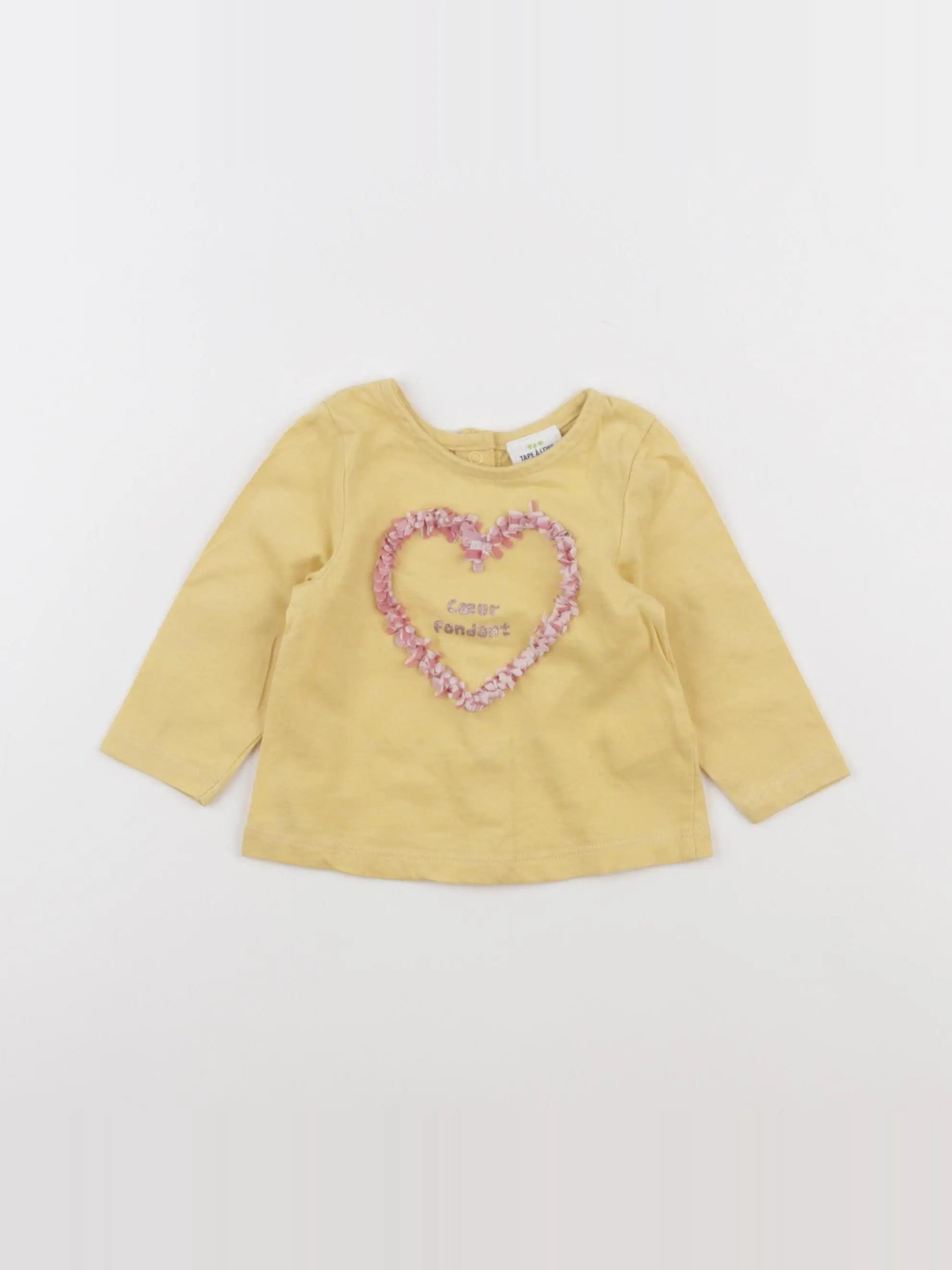 Tape à l'oeil - tee-shirt jaune - 3 mois