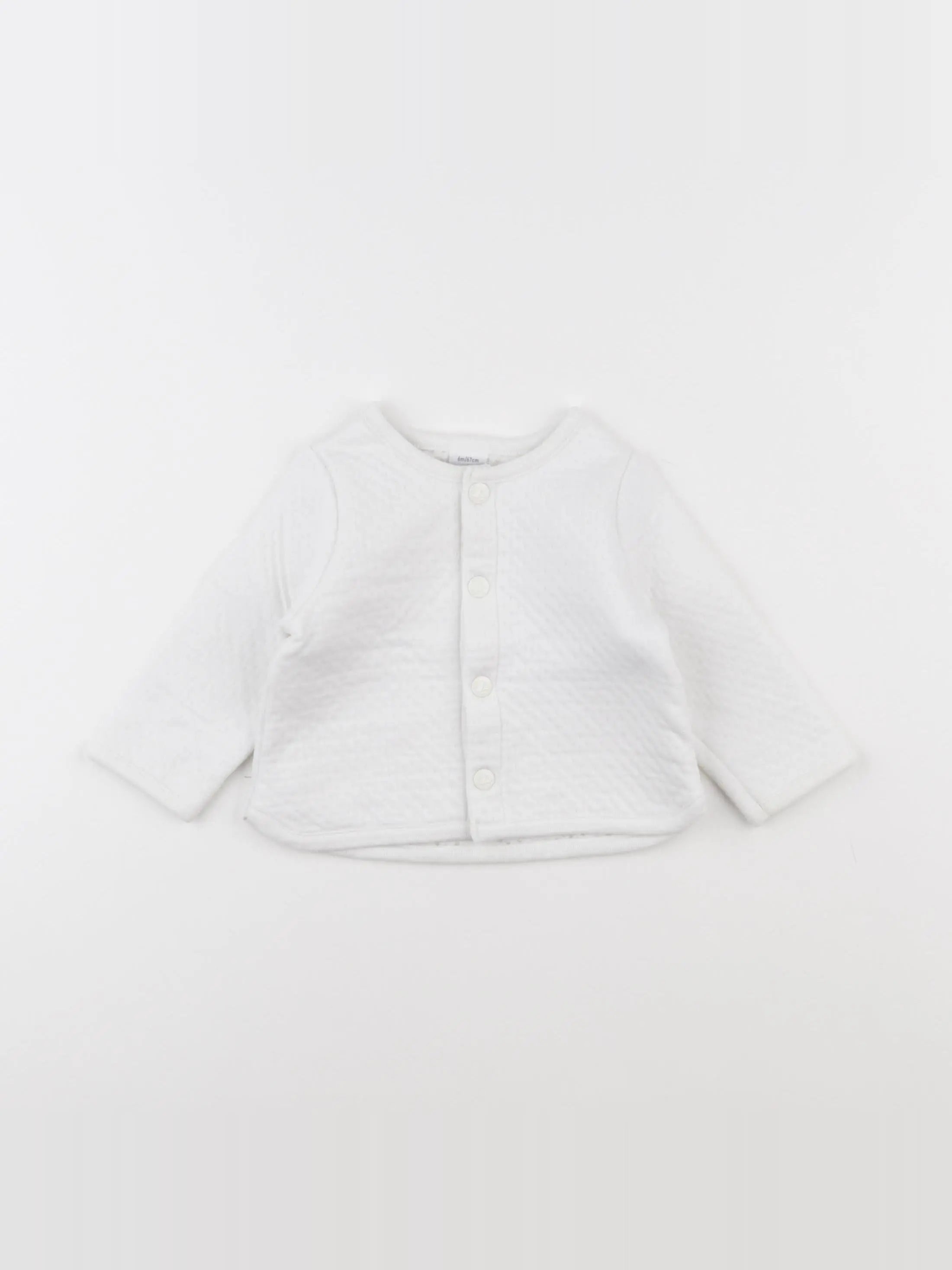 Petit Bateau - sweat blanc - 6 mois