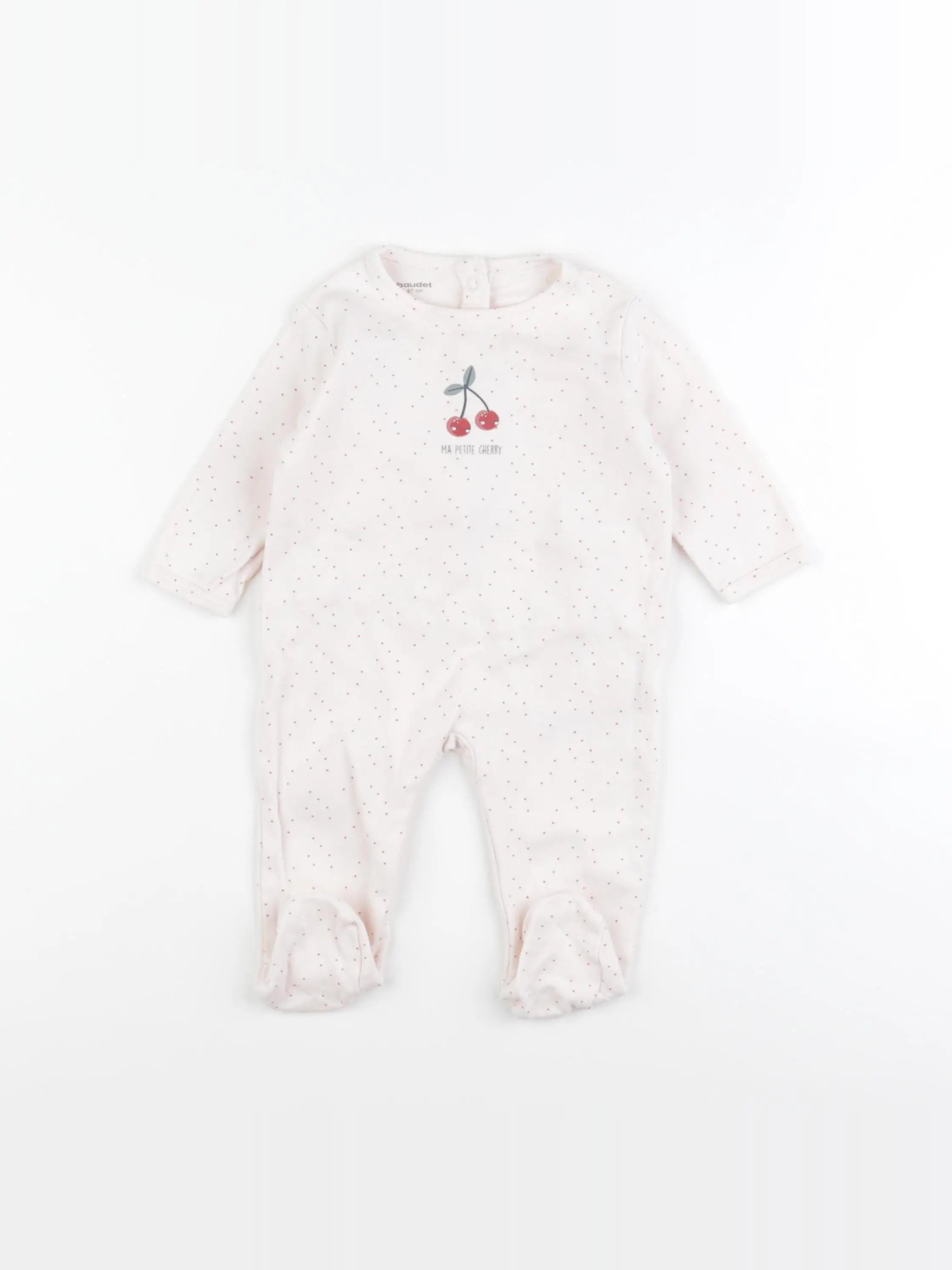 Vertbaudet - pyjama coton rose - 6 mois