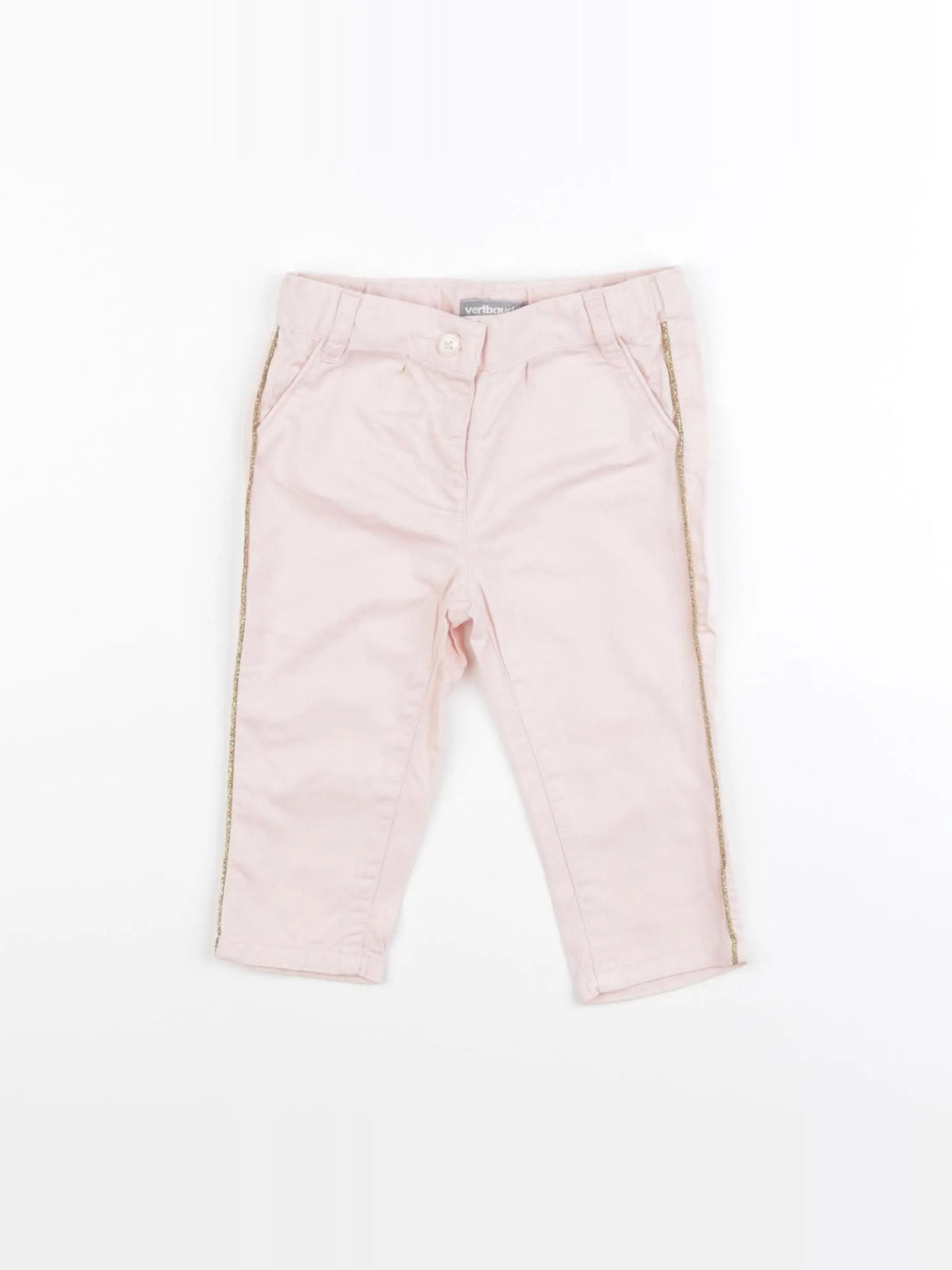 Vertbaudet - pantalon rose - 9 mois