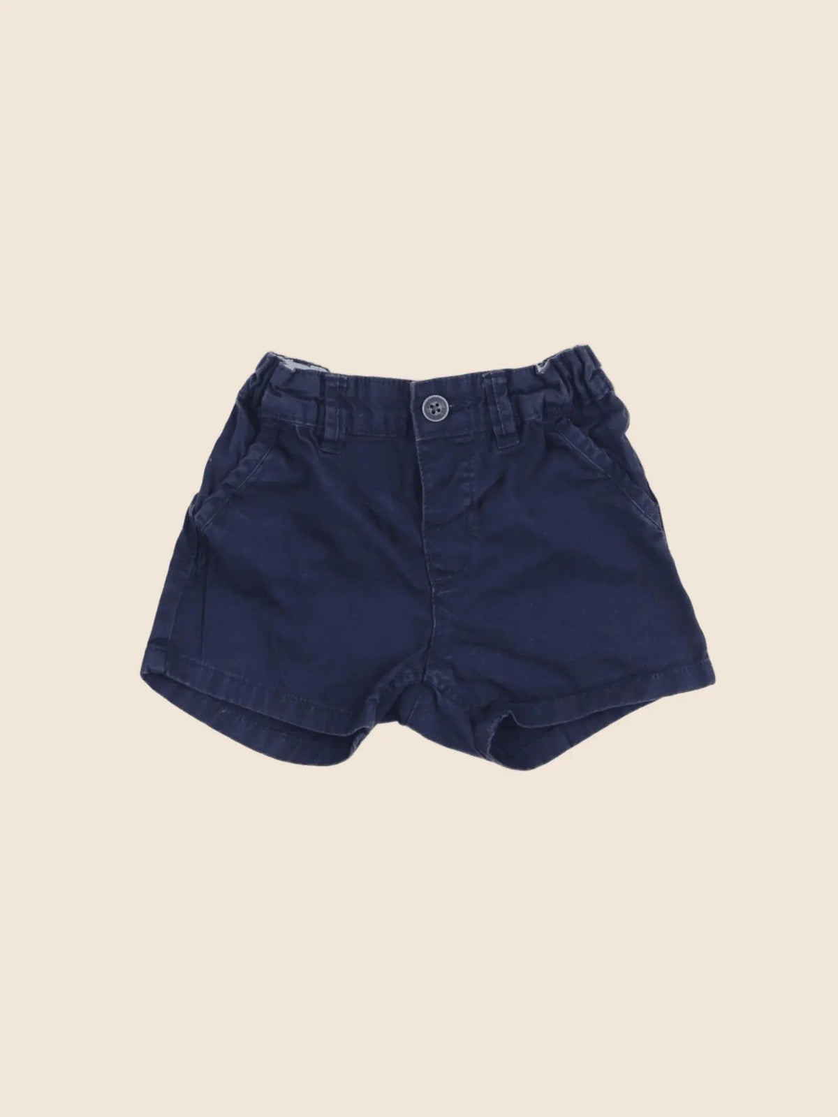 H&M - short bleu - 6/9 mois
