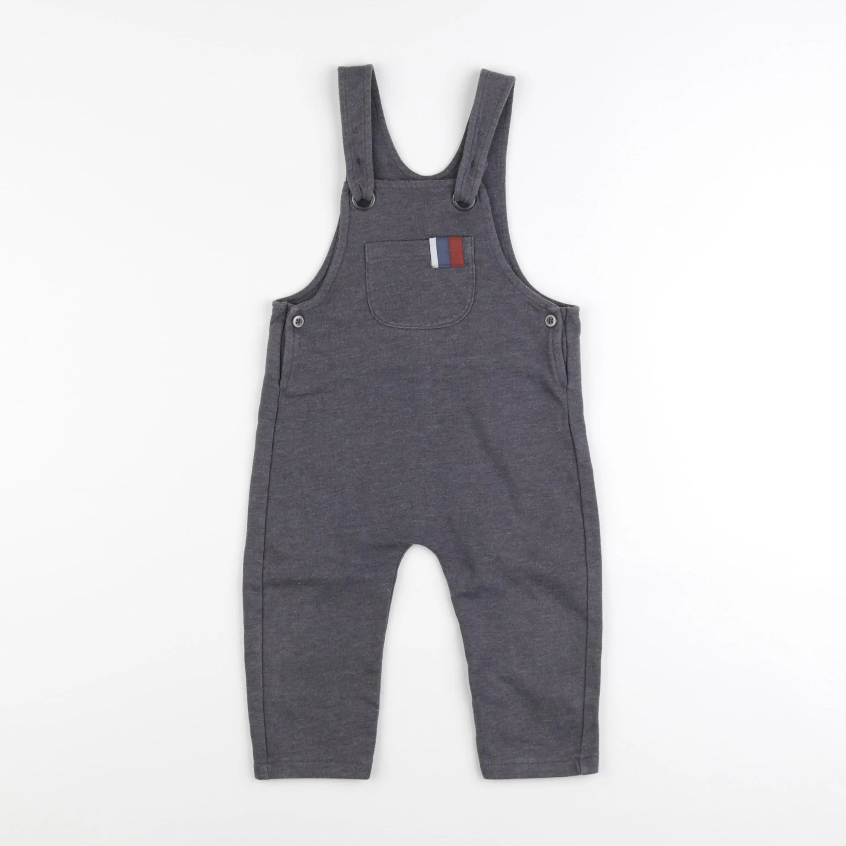 Vertbaudet - salopette gris - 2 ans