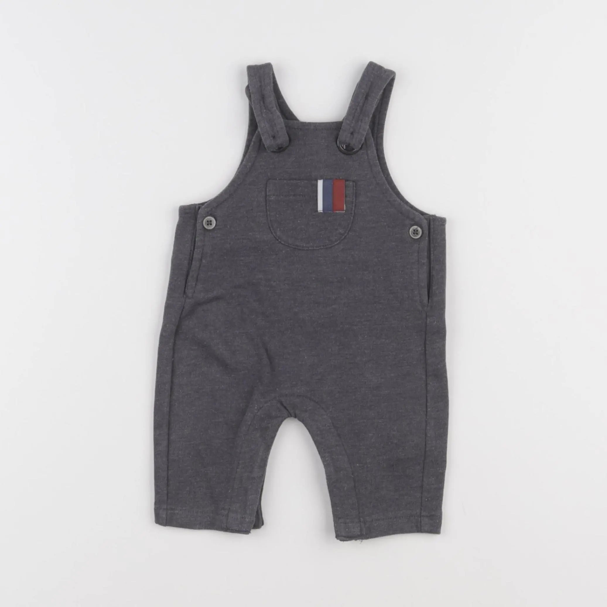 Vertbaudet - salopette gris - 3 mois