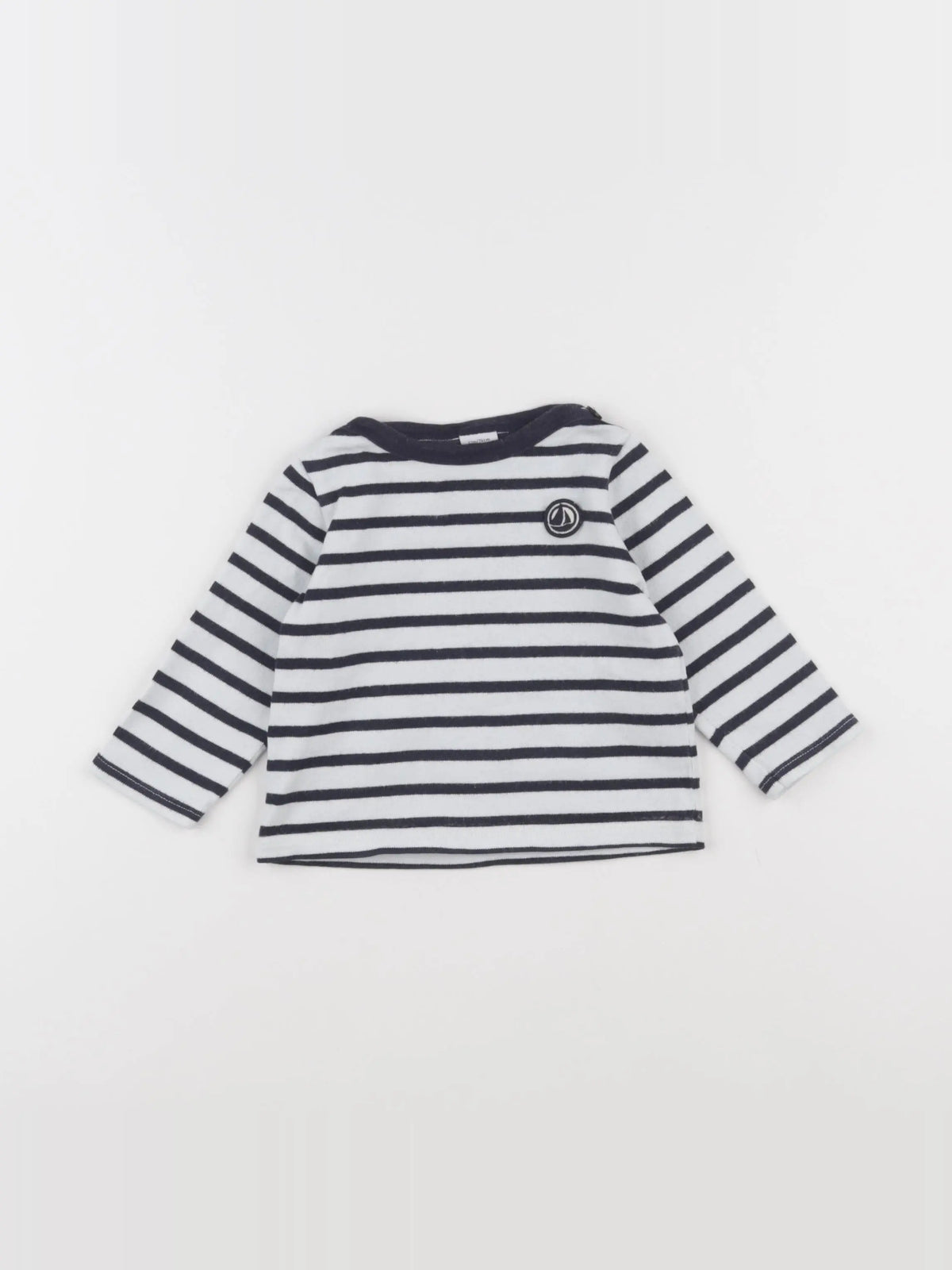 Petit Bateau - sweat blanc - 12 mois
