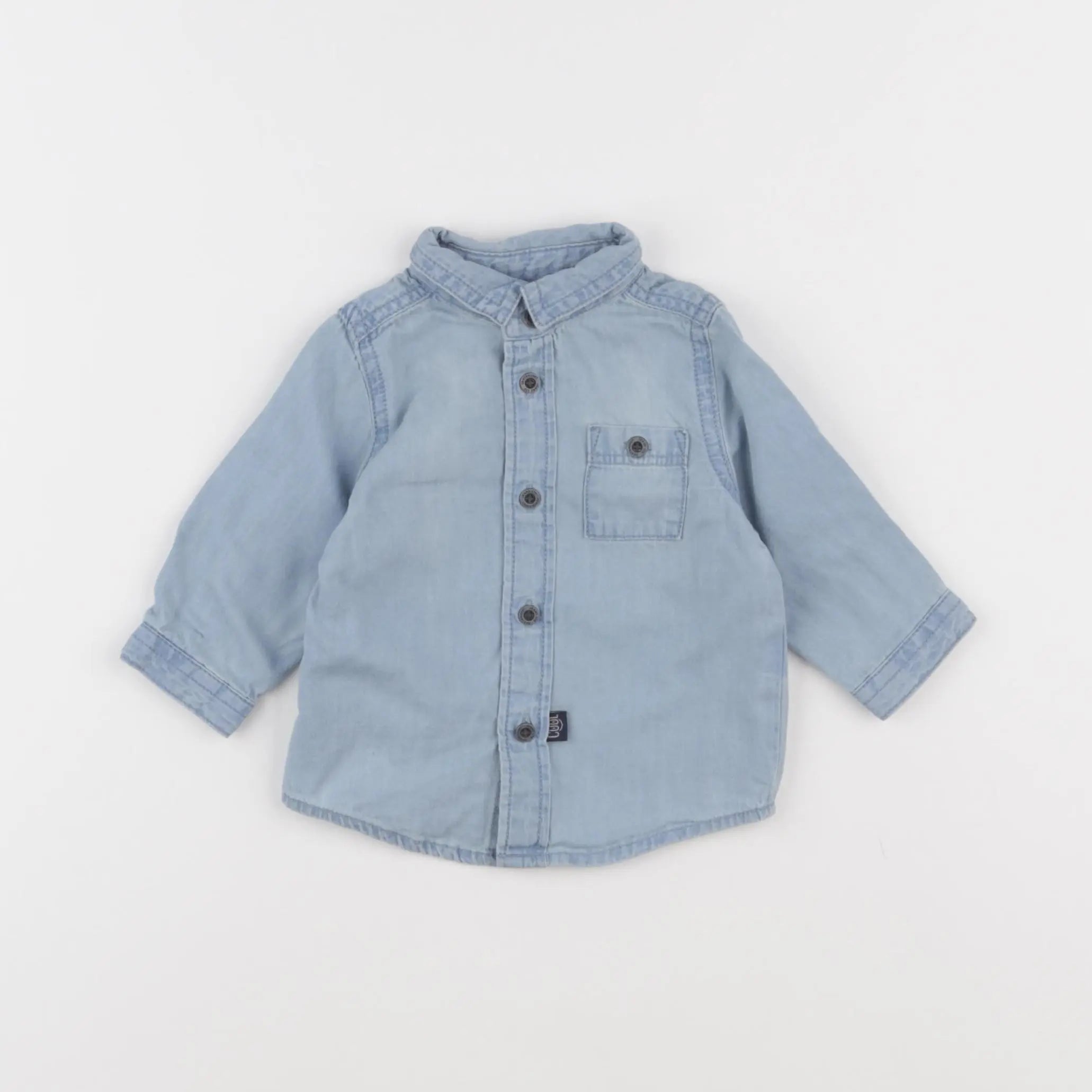 Vertbaudet - chemise bleu - 3 mois