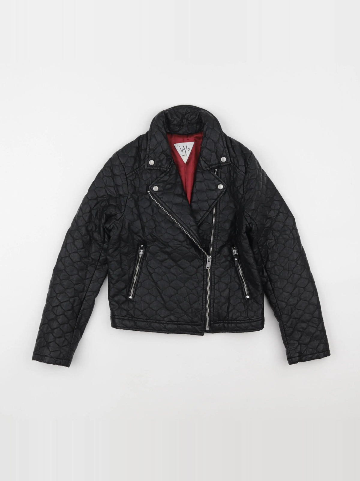 IKKS - veste simili cuir noir - 10 ans