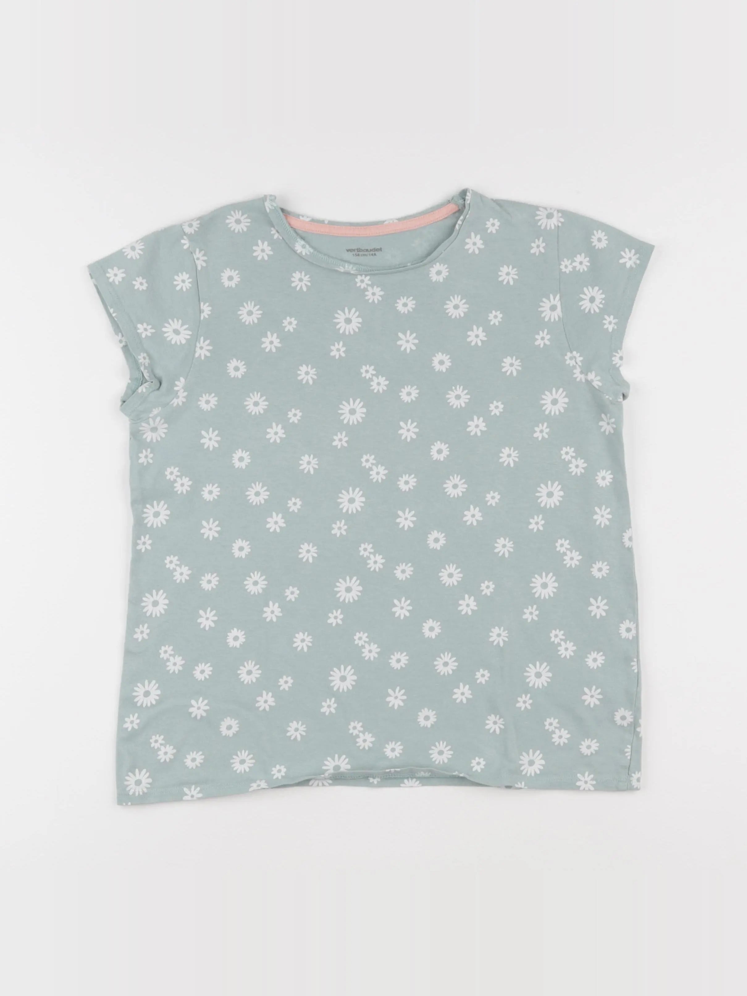 Vertbaudet - tee-shirt vert - 14 ans