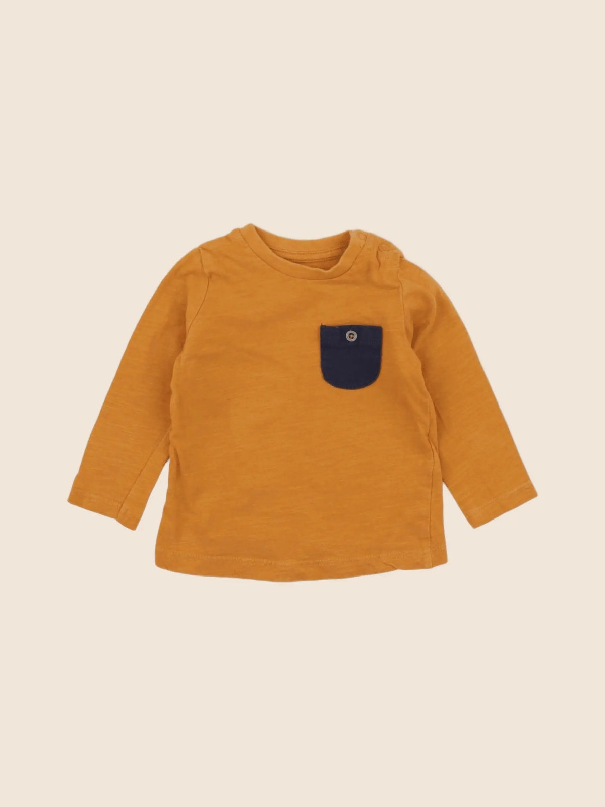Vertbaudet - tee-shirt jaune - 6 mois