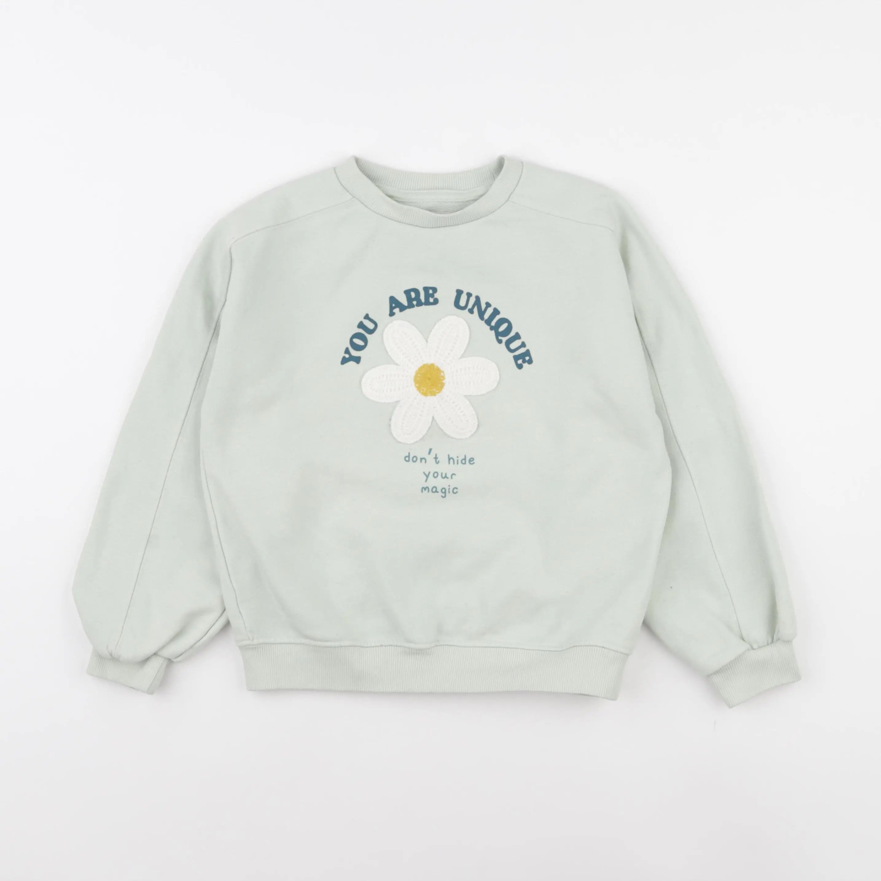 Vertbaudet - sweat vert - 8 ans