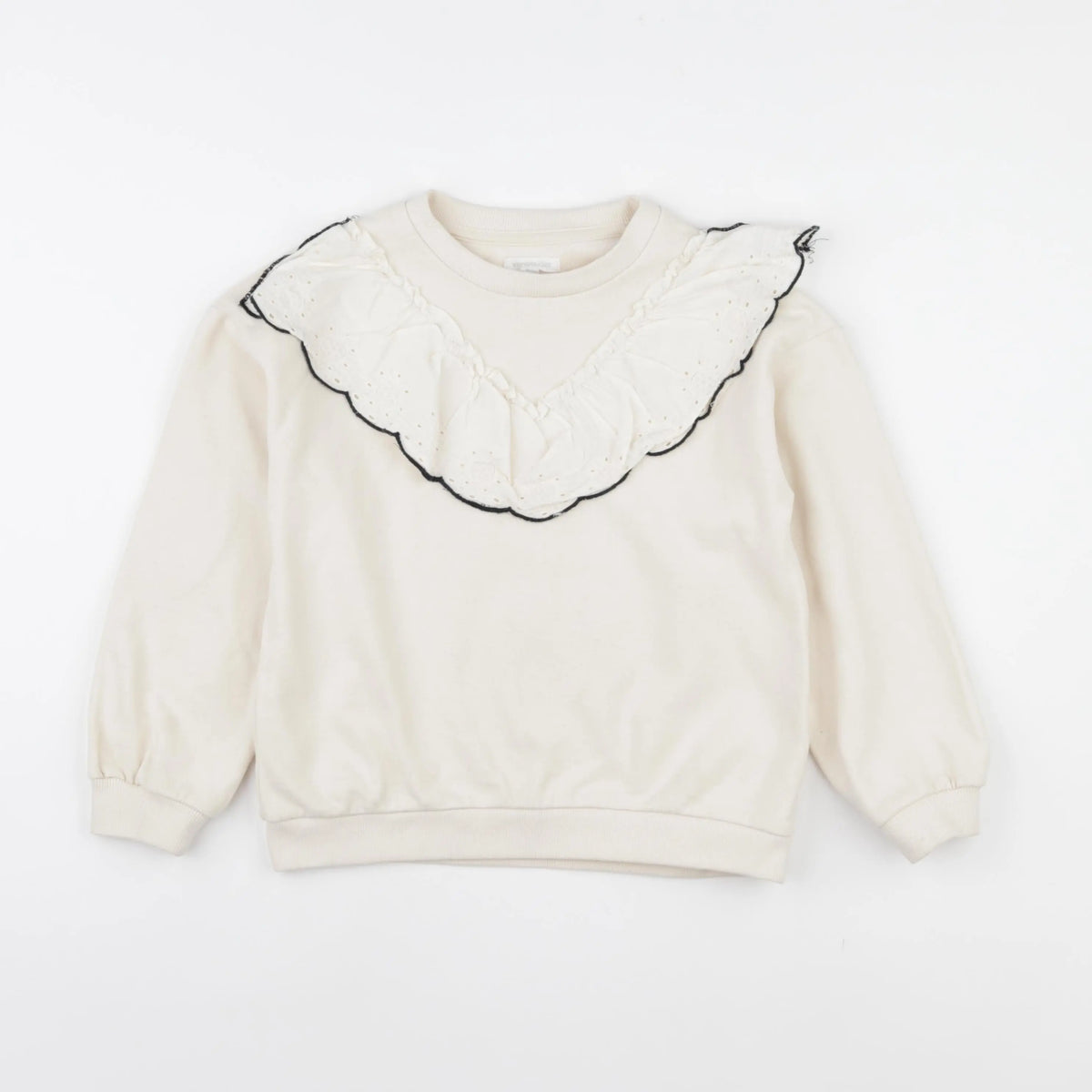 Vertbaudet - sweat beige - 8 ans
