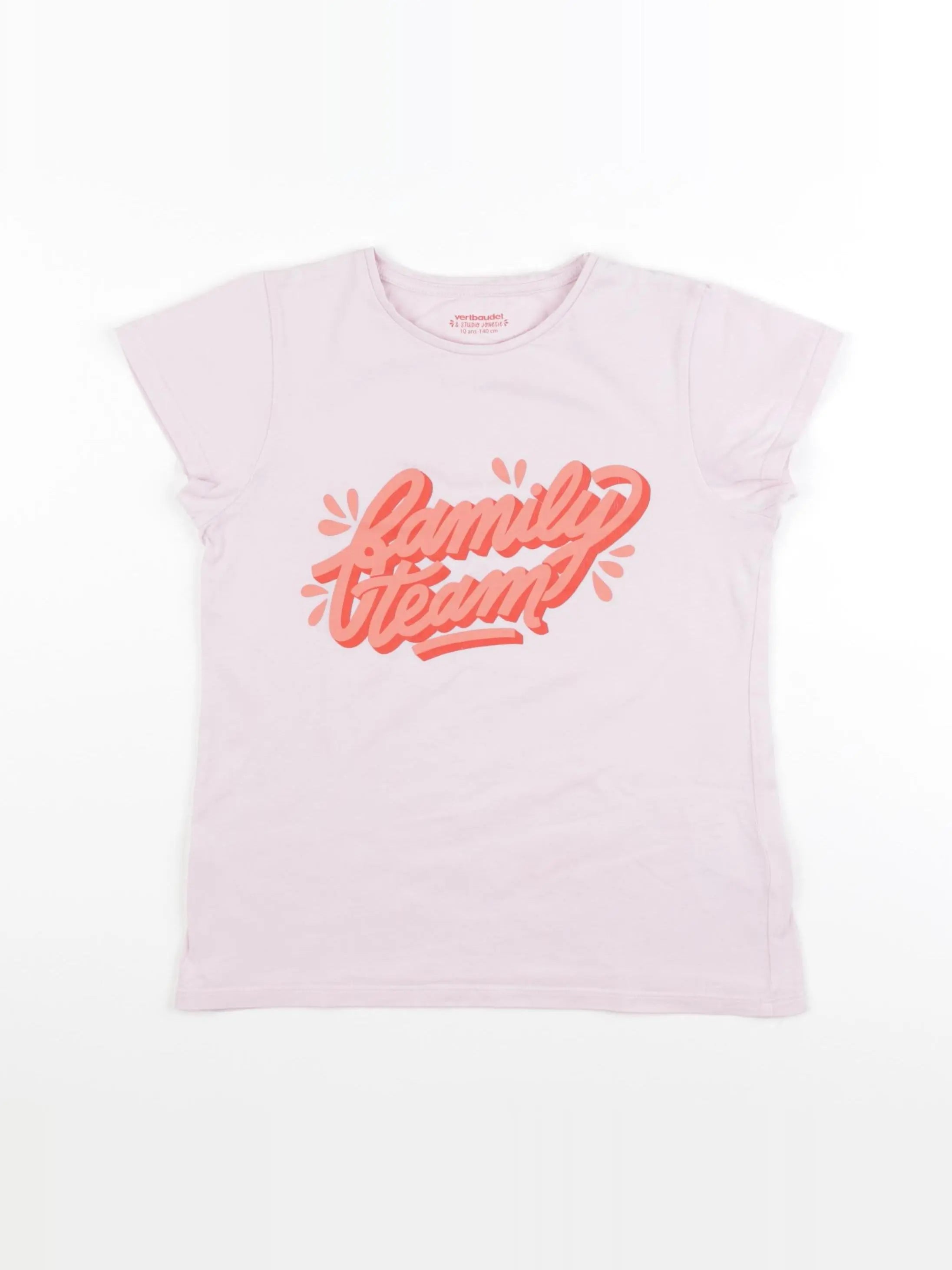 Vertbaudet - tee-shirt rose - 10 ans