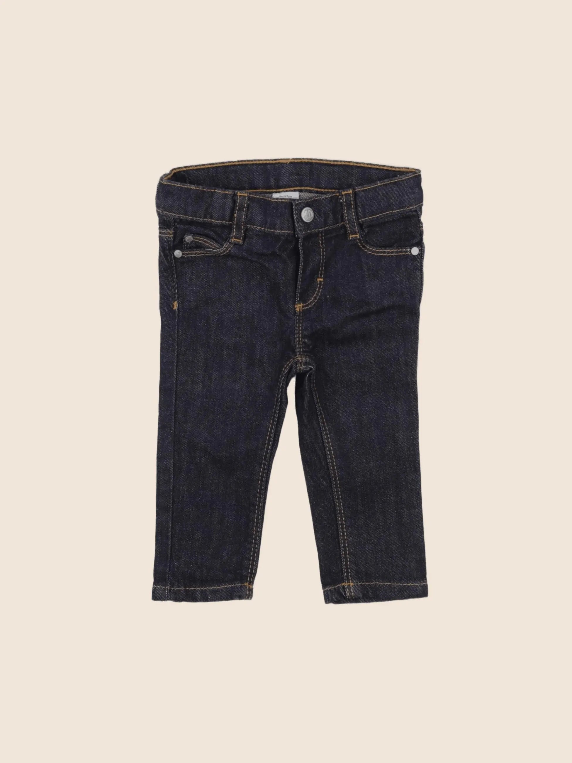 Petit Bateau - jean bleu - 6 mois